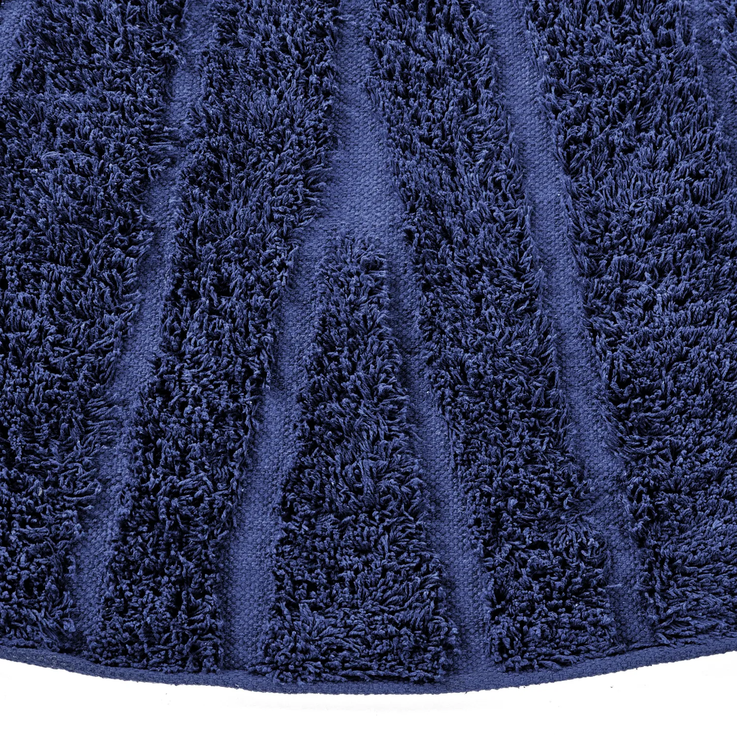 Rund matta - Farley Natural Cotton Shaggy (blå)