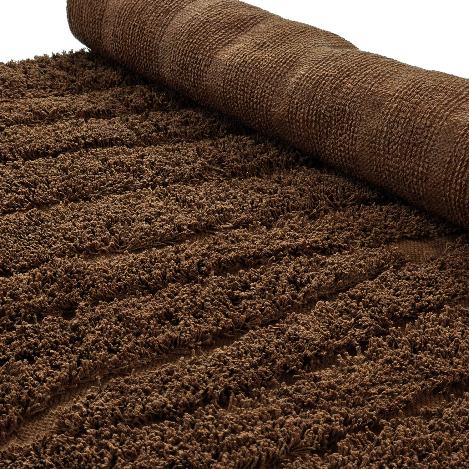 Ryamattor - Farley Natural Cotton Shaggy (brun)