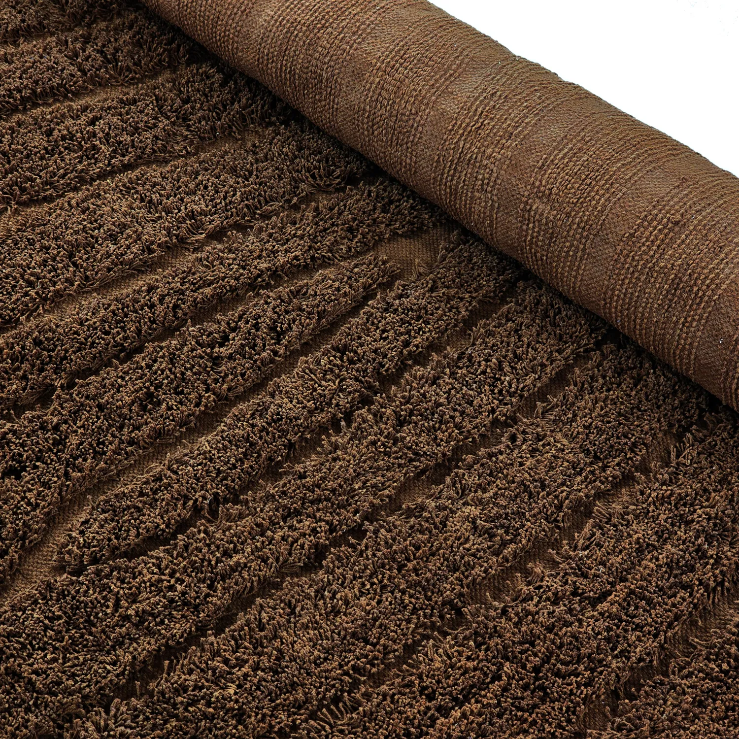 Ryamattor - Farley Natural Cotton Shaggy (brun)
