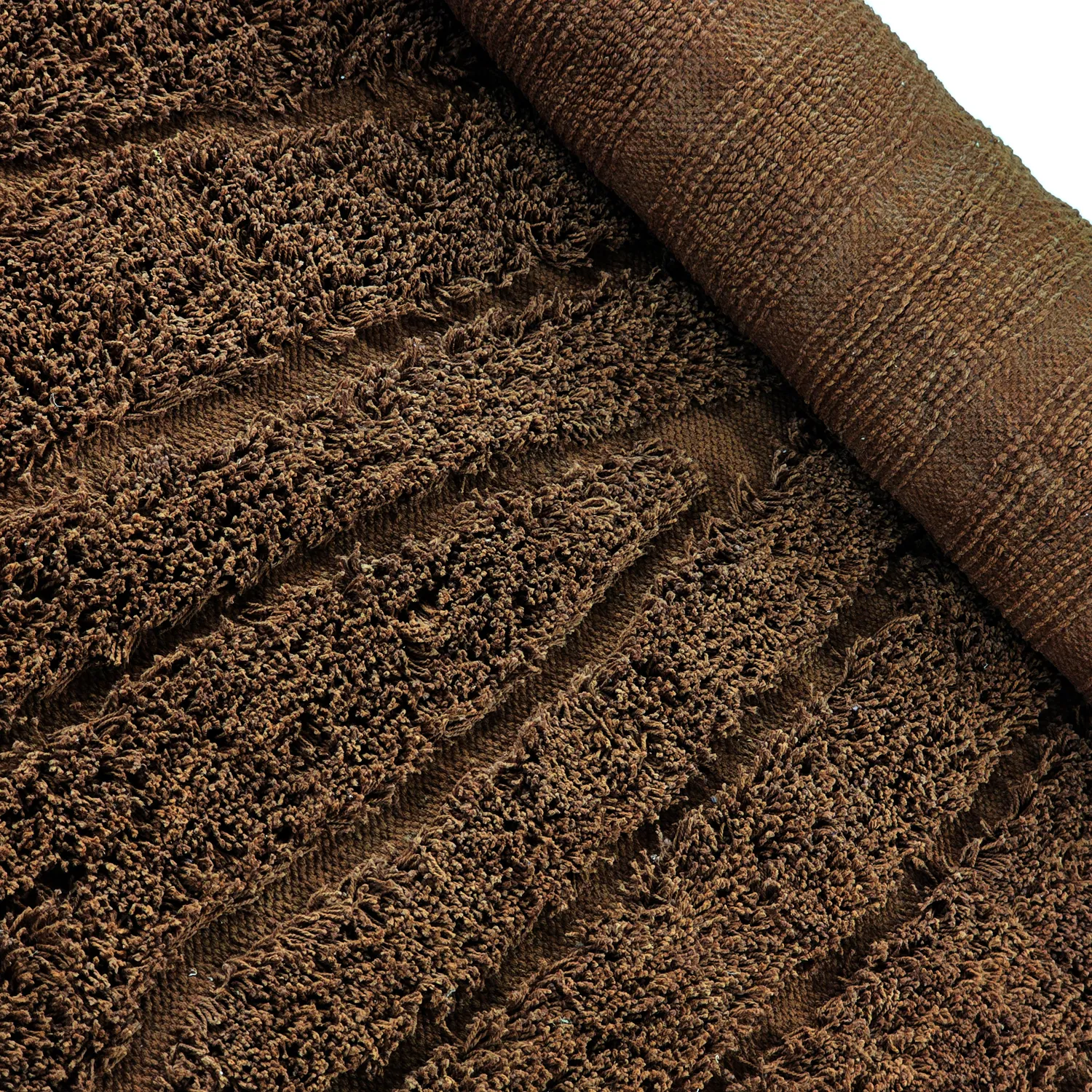 Ryamattor - Farley Natural Cotton Shaggy (brun)