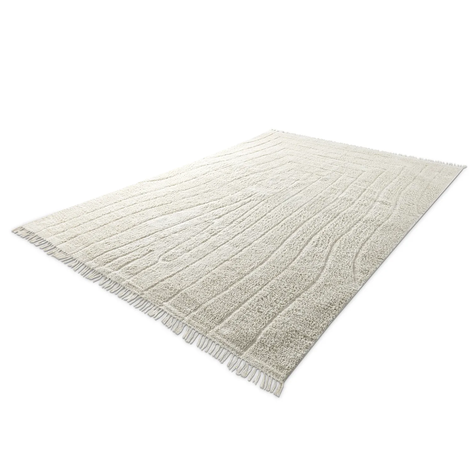 Ryamattor - Farley Natural Cotton Shaggy (offwhite)