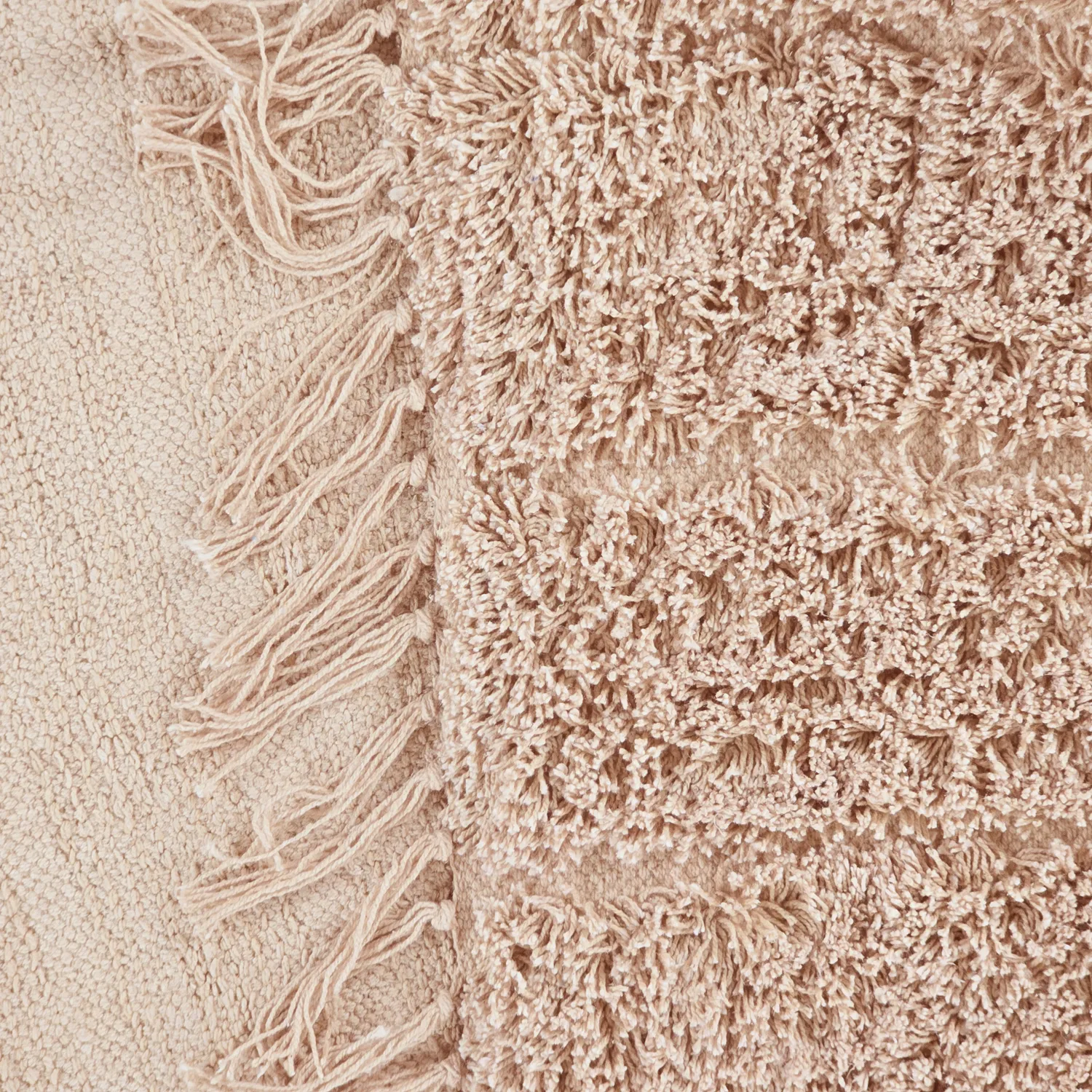 Ryamattor - Farley Natural Cotton Shaggy (rosa)