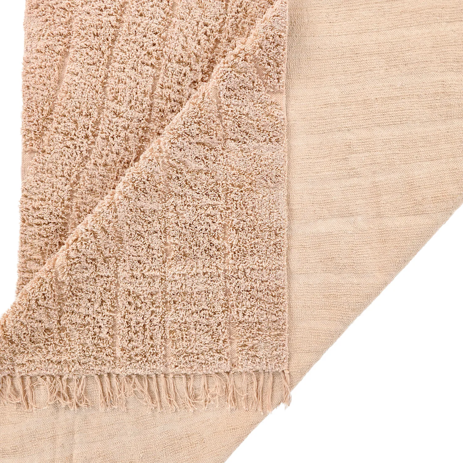 Ryamattor - Farley Natural Cotton Shaggy (rosa)
