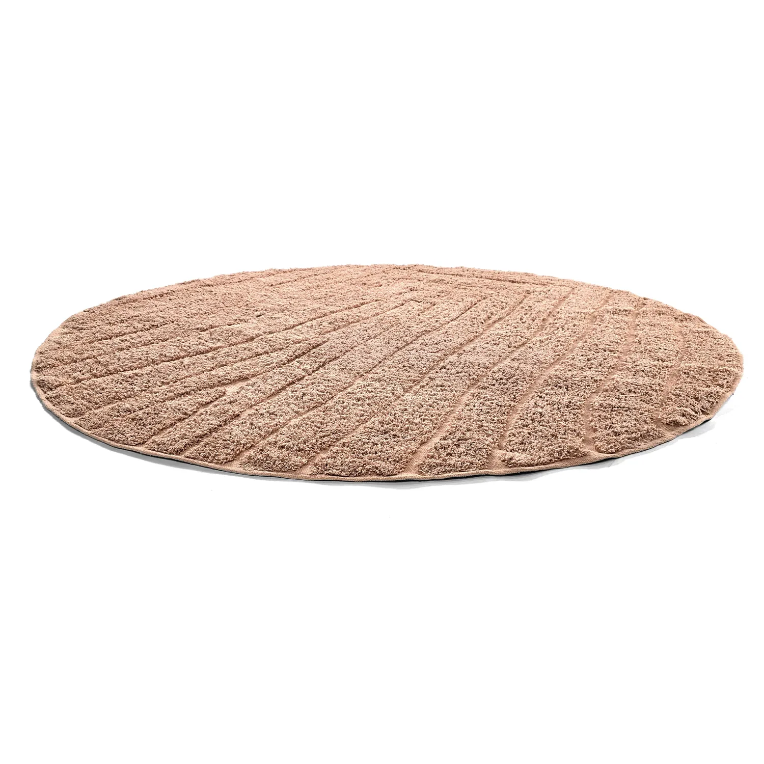 Rund matta - Farley Natural Cotton Shaggy (rosa)