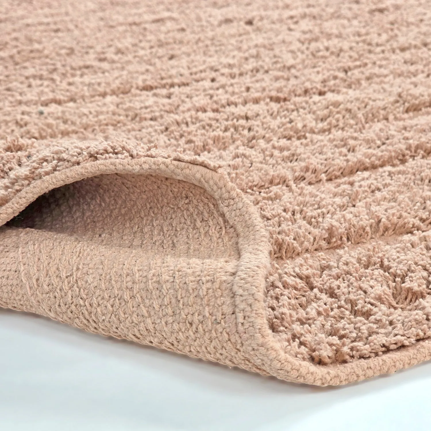 Rund matta - Farley Natural Cotton Shaggy (rosa)