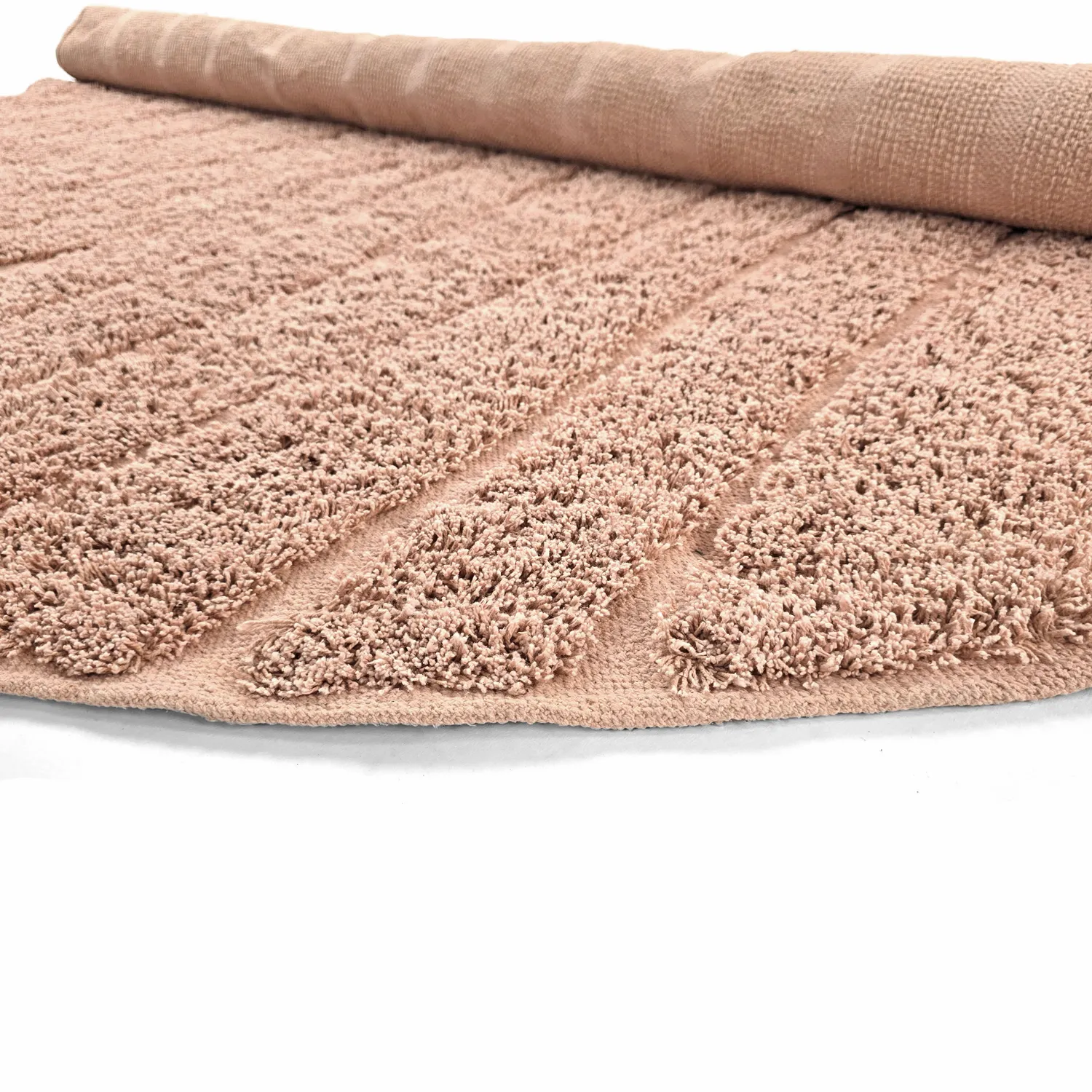 Rund matta - Farley Natural Cotton Shaggy (rosa)