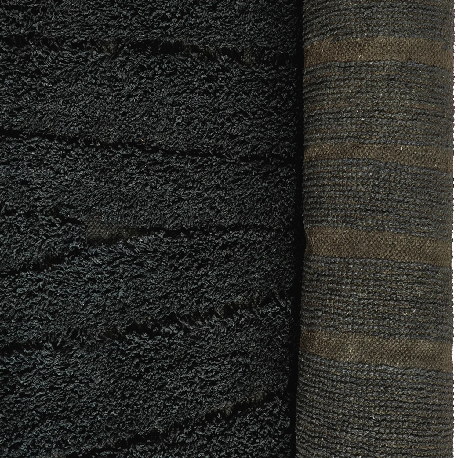 Ryamattor - Farley Natural Cotton Shaggy (svart)