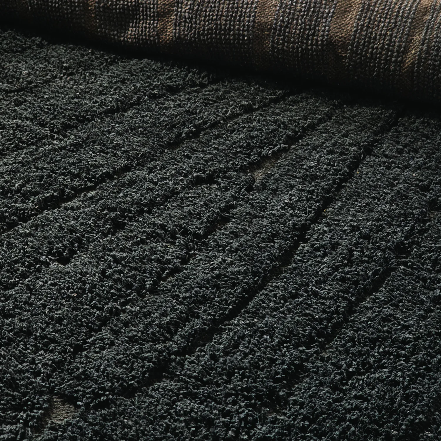 Ryamattor - Farley Natural Cotton Shaggy (svart)