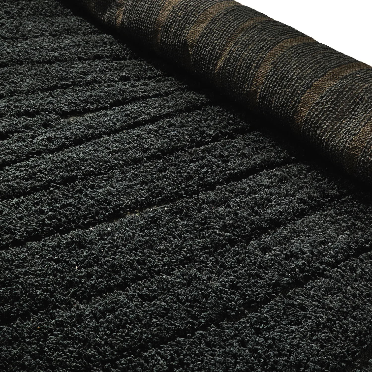 Ryamattor - Farley Natural Cotton Shaggy (svart)