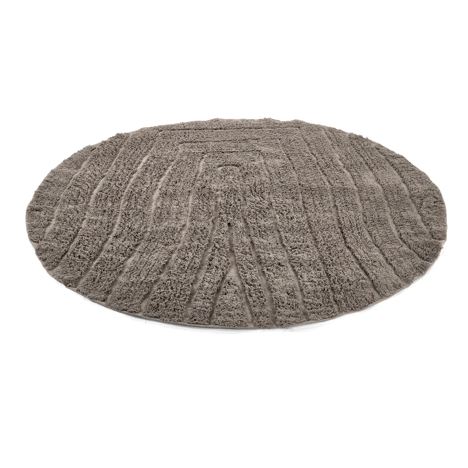Rund matta - Farley Natural Cotton Shaggy (taupe)
