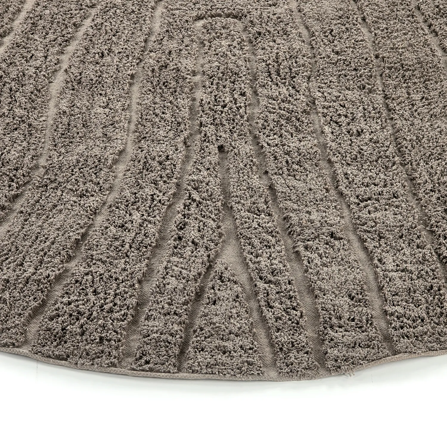 Rund matta - Farley Natural Cotton Shaggy (taupe)
