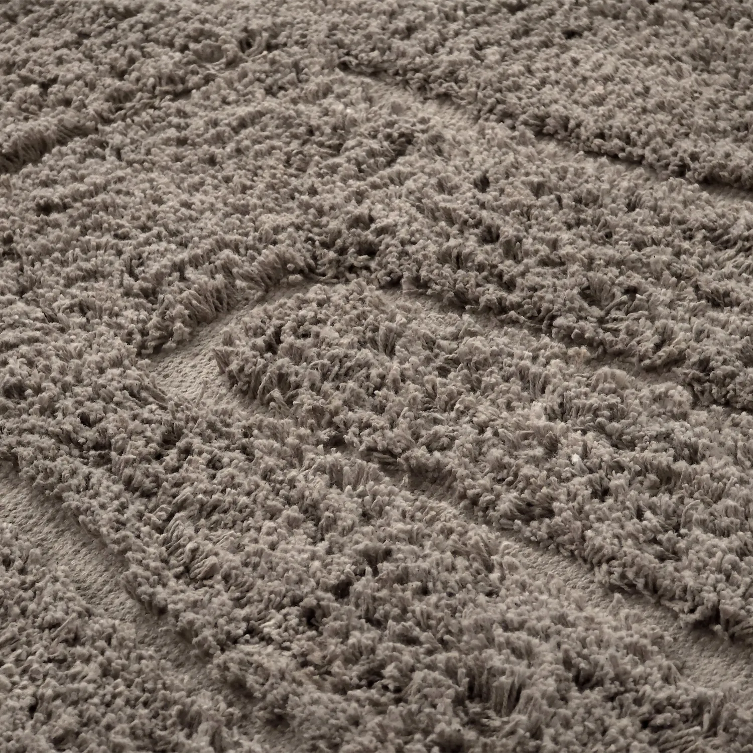 Rund matta - Farley Natural Cotton Shaggy (taupe)