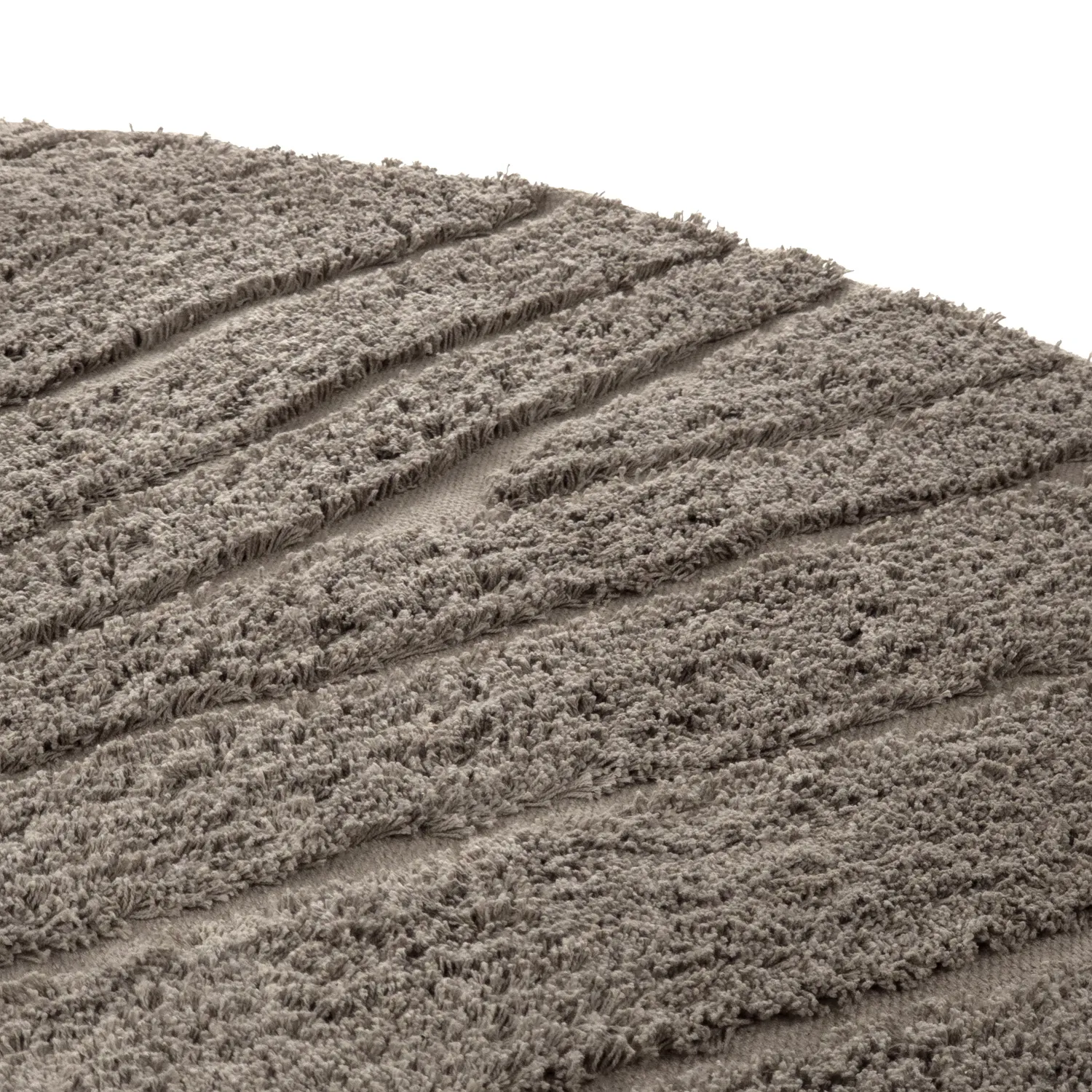 Rund matta - Farley Natural Cotton Shaggy (taupe)