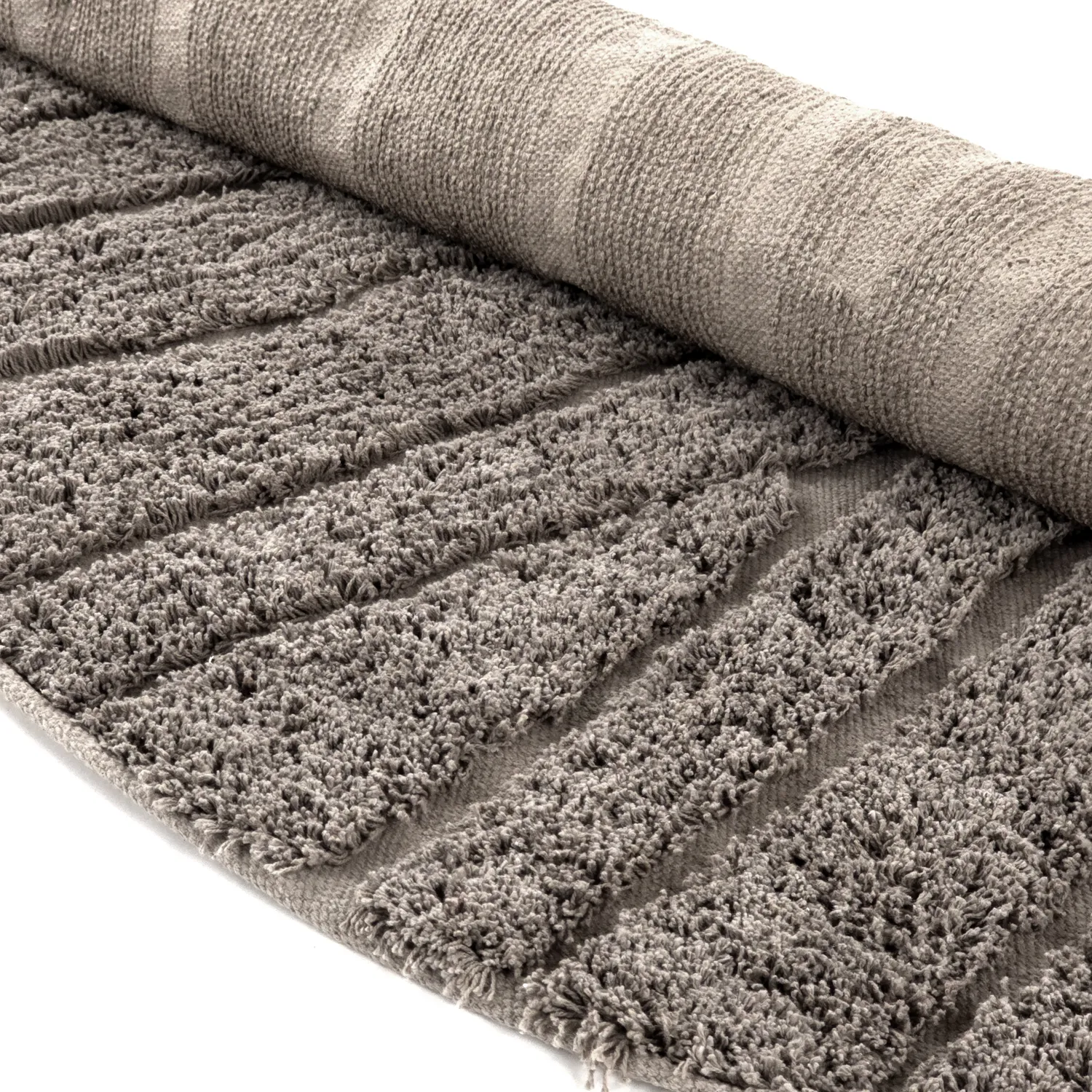 Rund matta - Farley Natural Cotton Shaggy (taupe)
