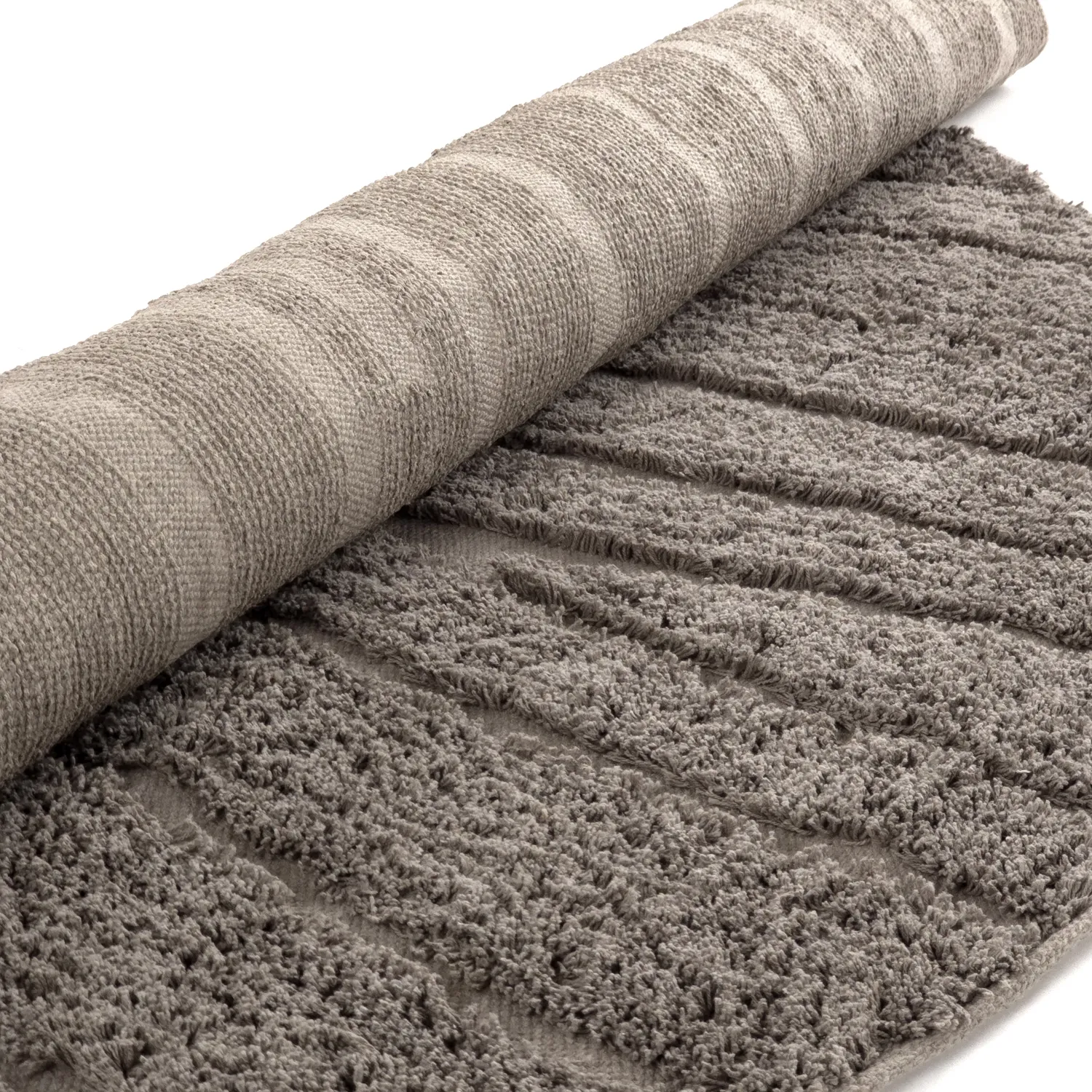 Rund matta - Farley Natural Cotton Shaggy (taupe)