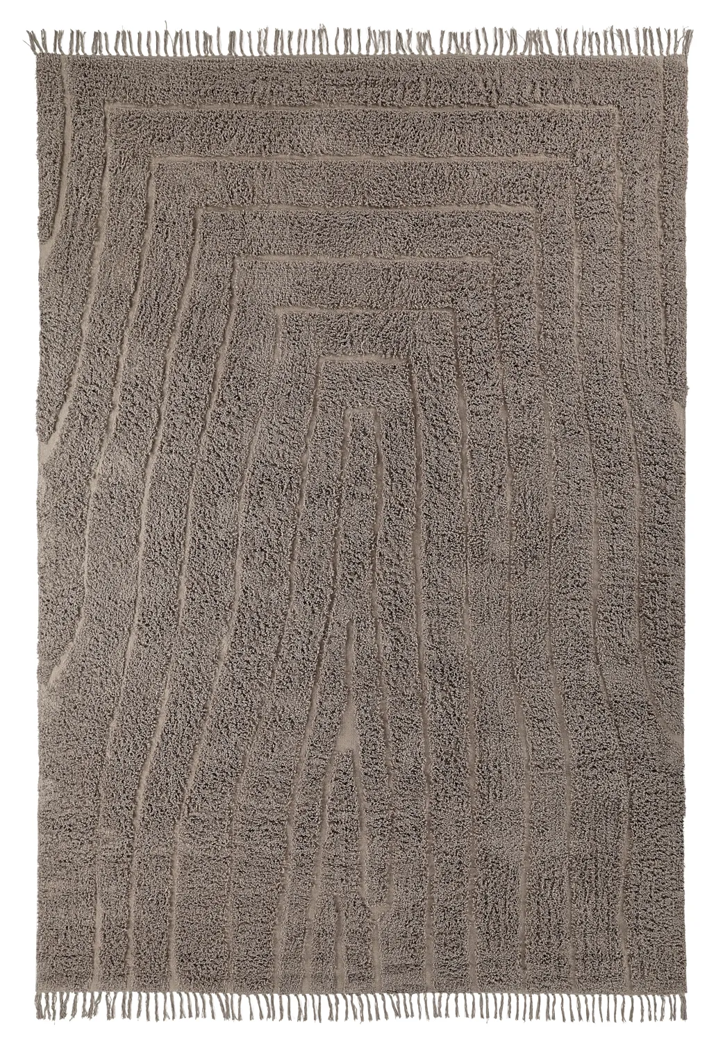 Ryamattor - Farley Natural Cotton Shaggy (taupe)