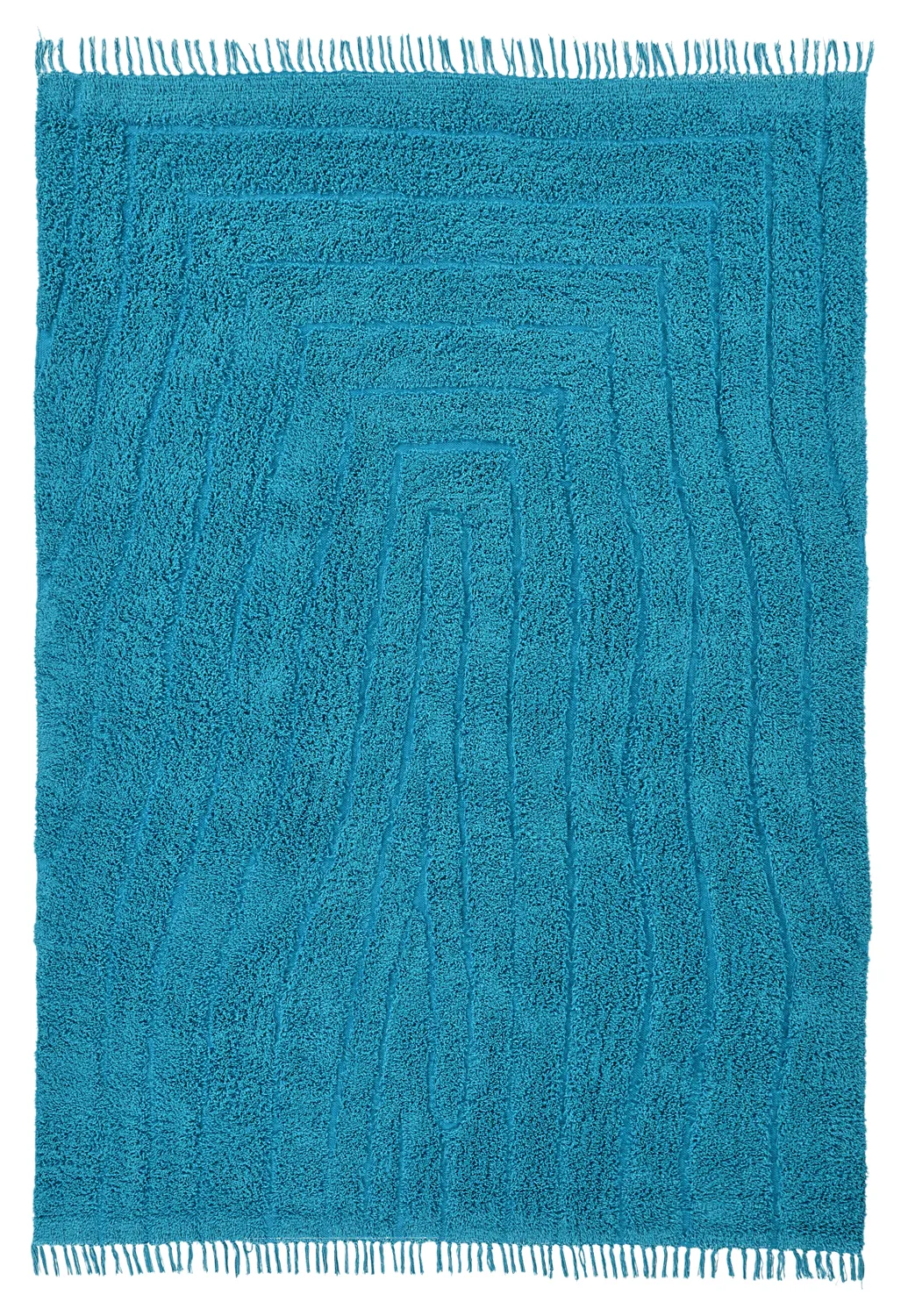 Ryamattor - Farley Natural Cotton Shaggy (turkos)