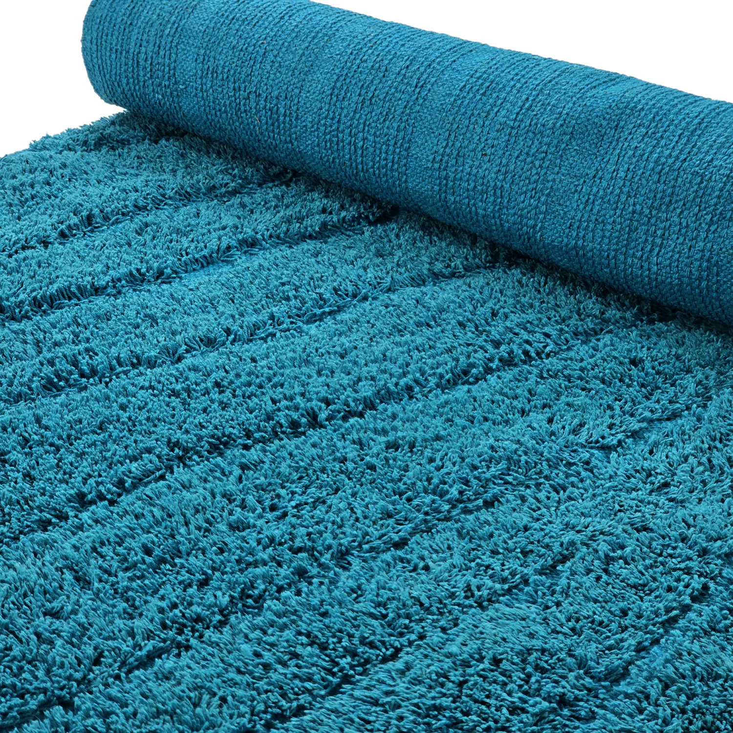 Ryamattor - Farley Natural Cotton Shaggy (turkos)