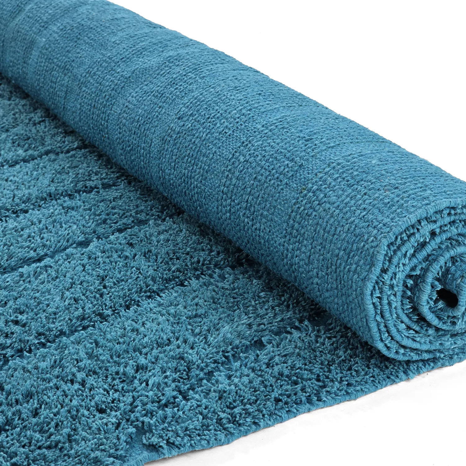 Ryamattor - Farley Natural Cotton Shaggy (turkos)