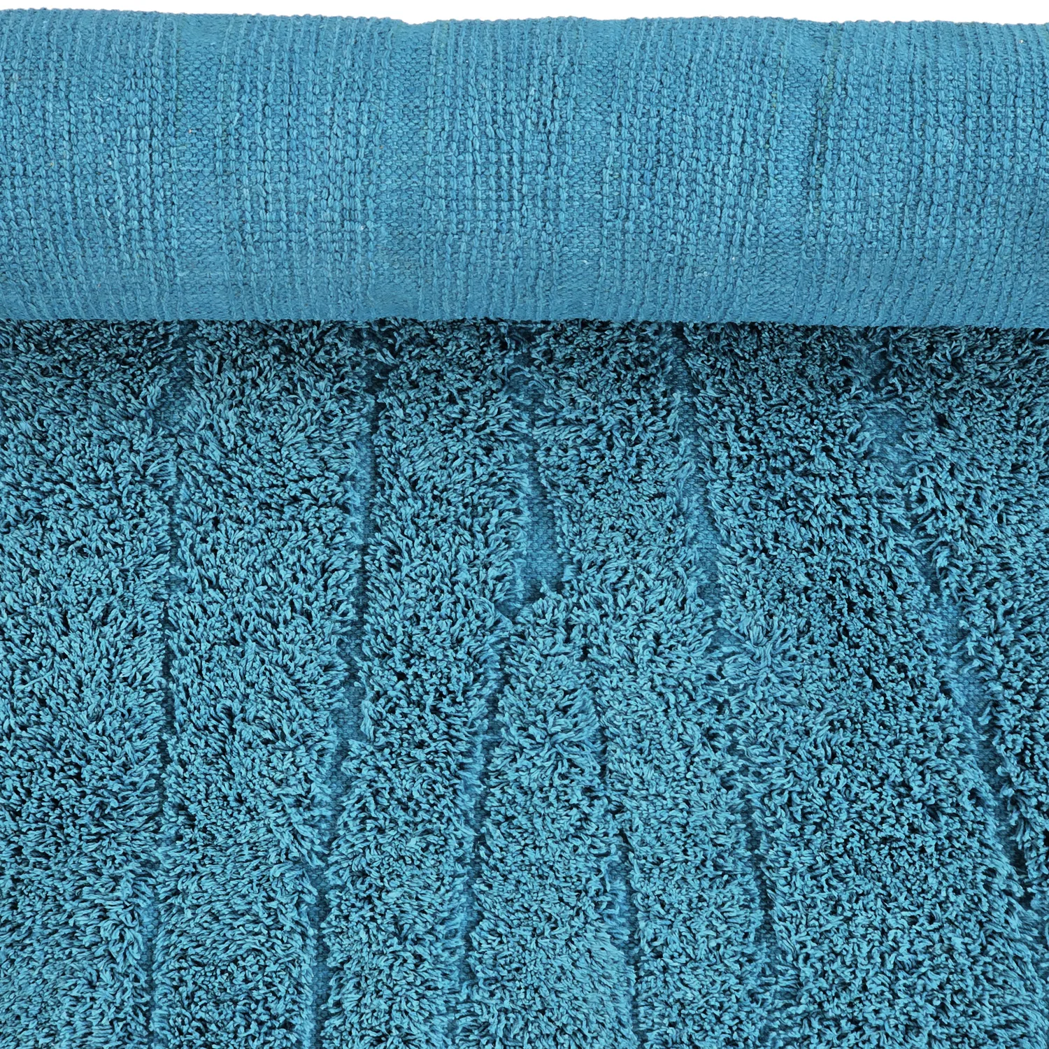 Ryamattor - Farley Natural Cotton Shaggy (turkos)