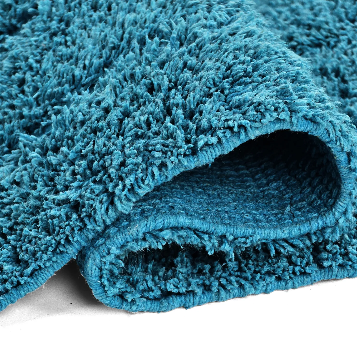 Ryamattor - Farley Natural Cotton Shaggy (turkos)