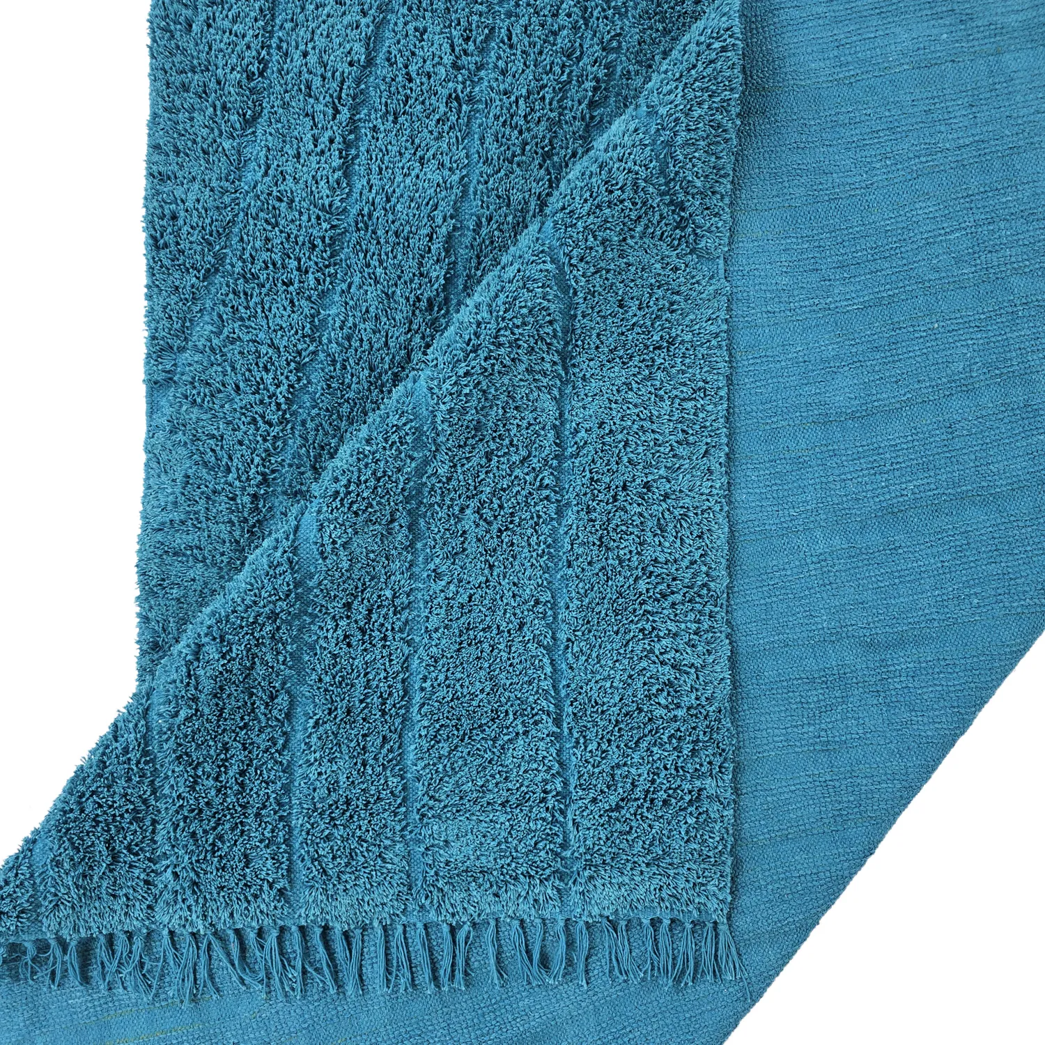 Ryamattor - Farley Natural Cotton Shaggy (turkos)