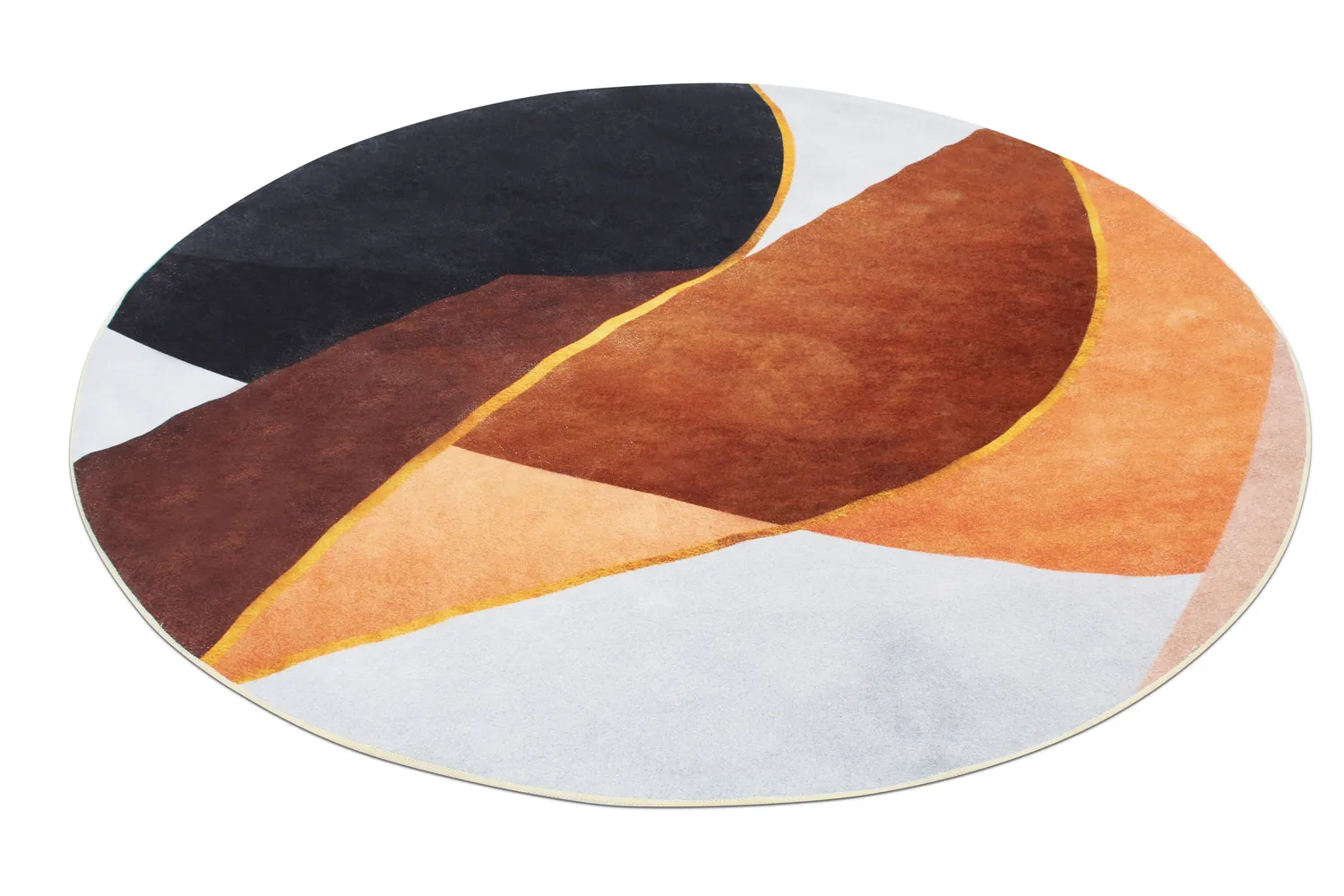 Rund matta - Hazel (orange/multi)