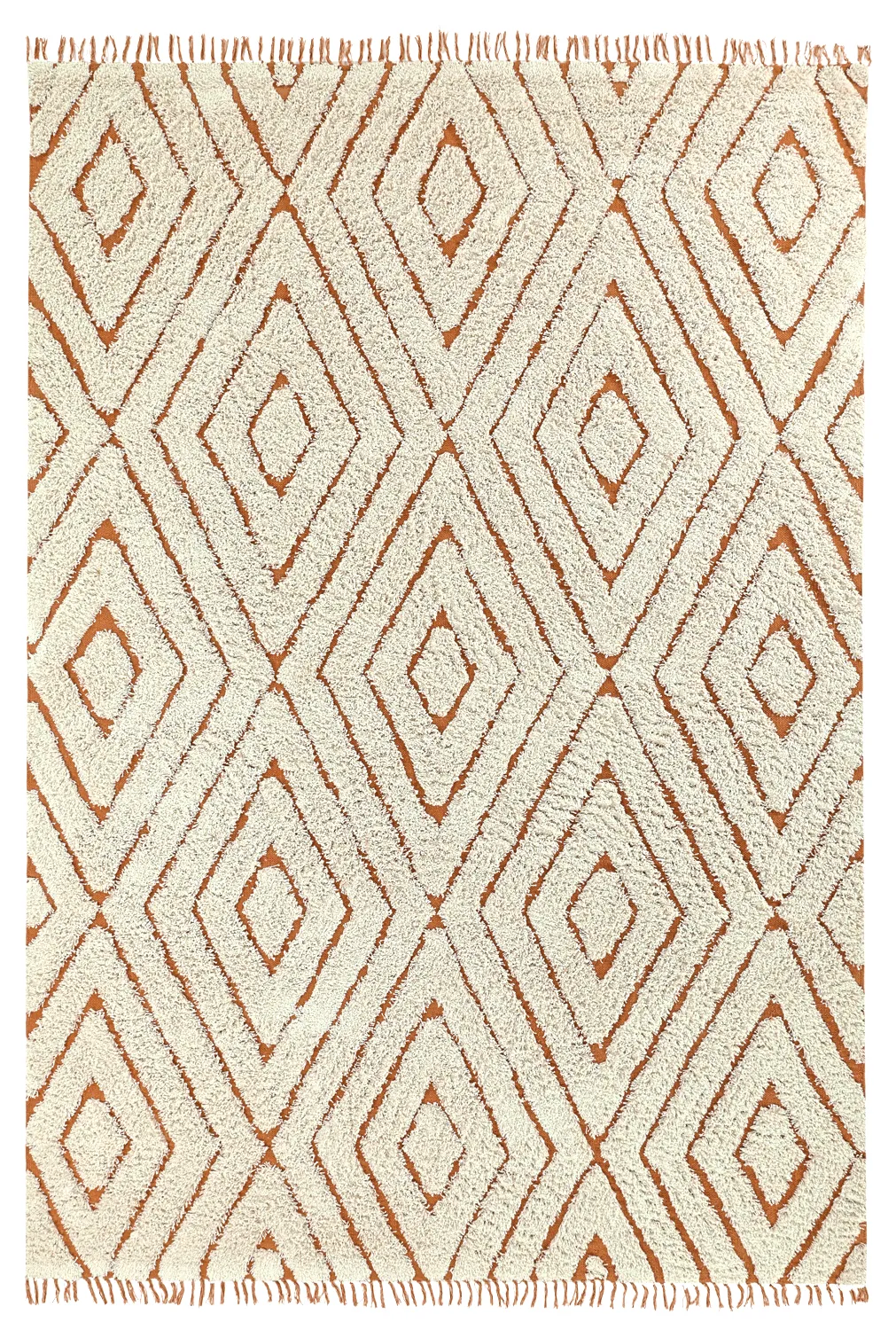Ryamattor - Holwell Natural Cotton Shaggy (offwhite/brun)