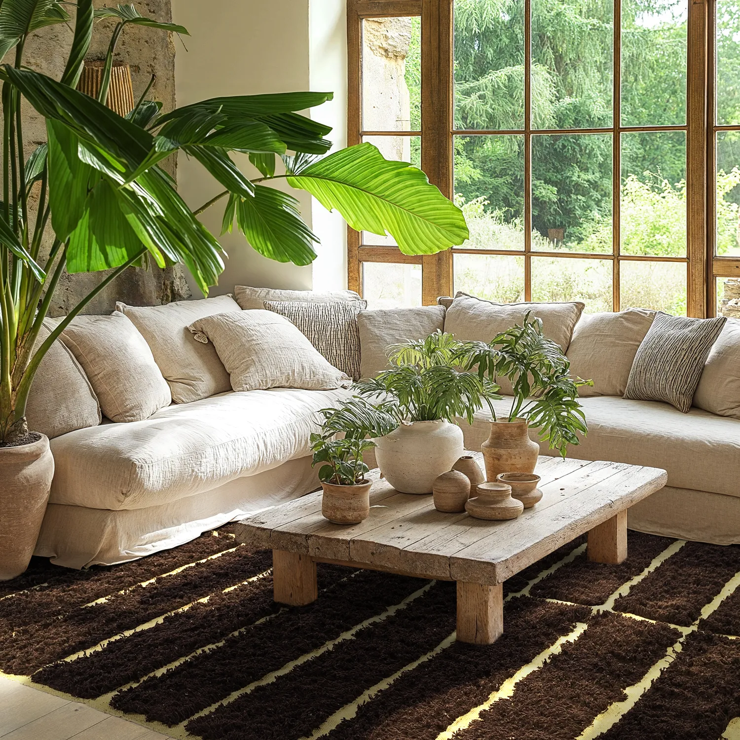 Ryamattor - Ikara Natural Cotton Shaggy (brun)