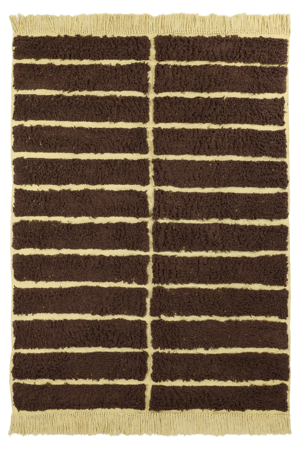 Ryamattor - Ikara Natural Cotton Shaggy (brun)