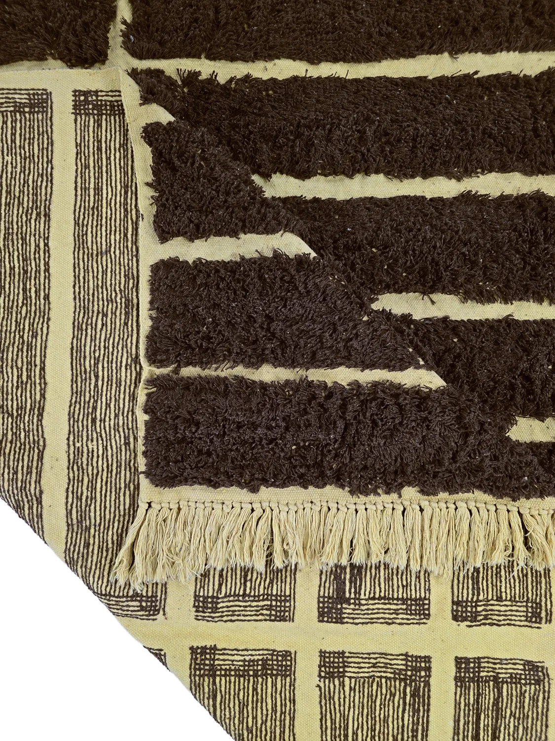 Ryamattor - Ikara Natural Cotton Shaggy (brun)