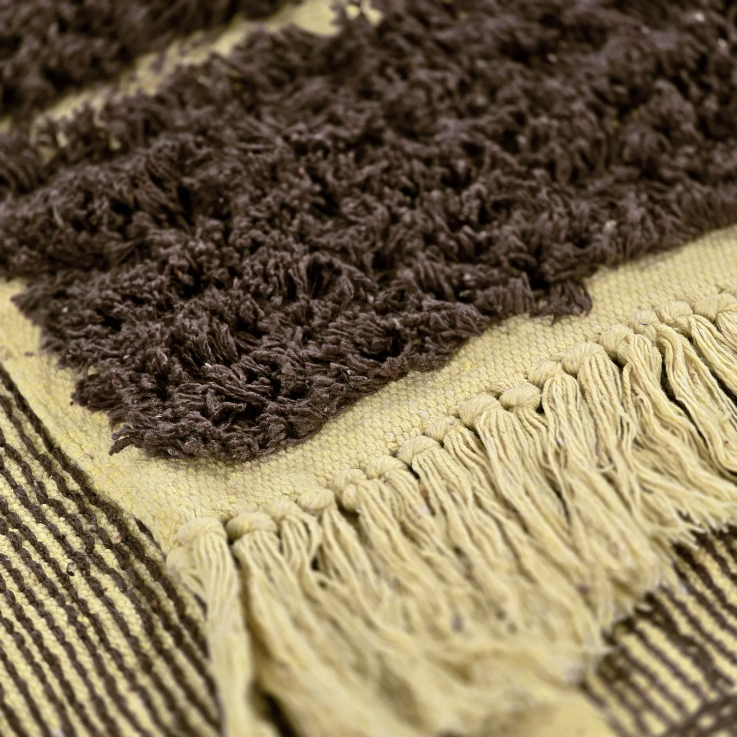 Ryamattor - Ikara Natural Cotton Shaggy (brun)