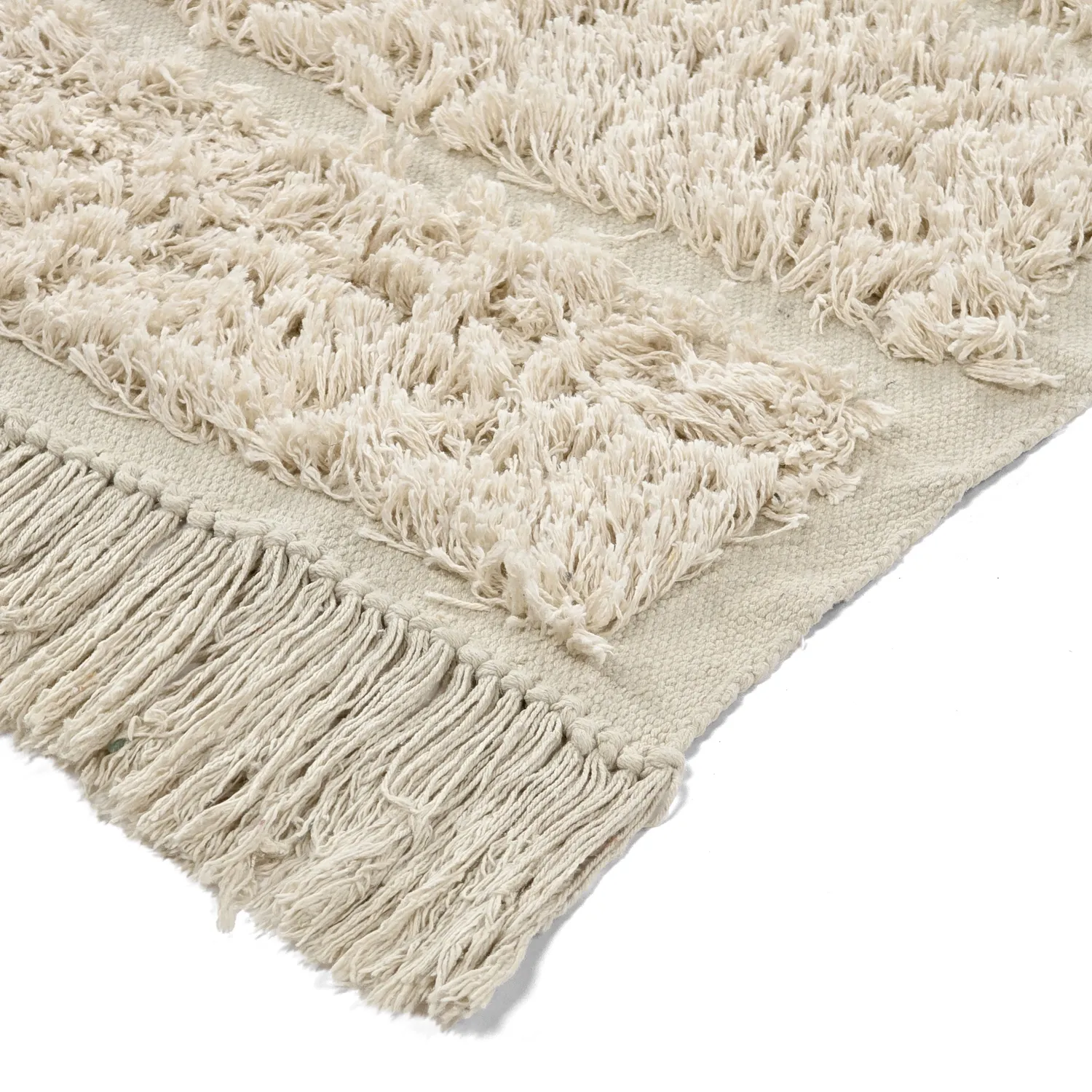Ryamattor - Ikara Natural Cotton Shaggy (creme)