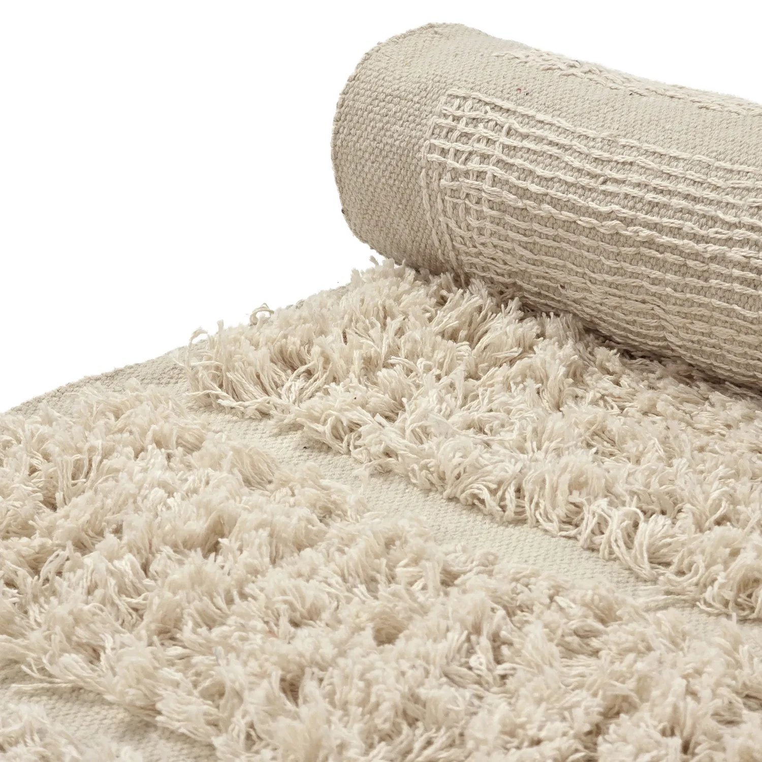 Ryamattor - Ikara Natural Cotton Shaggy (creme)
