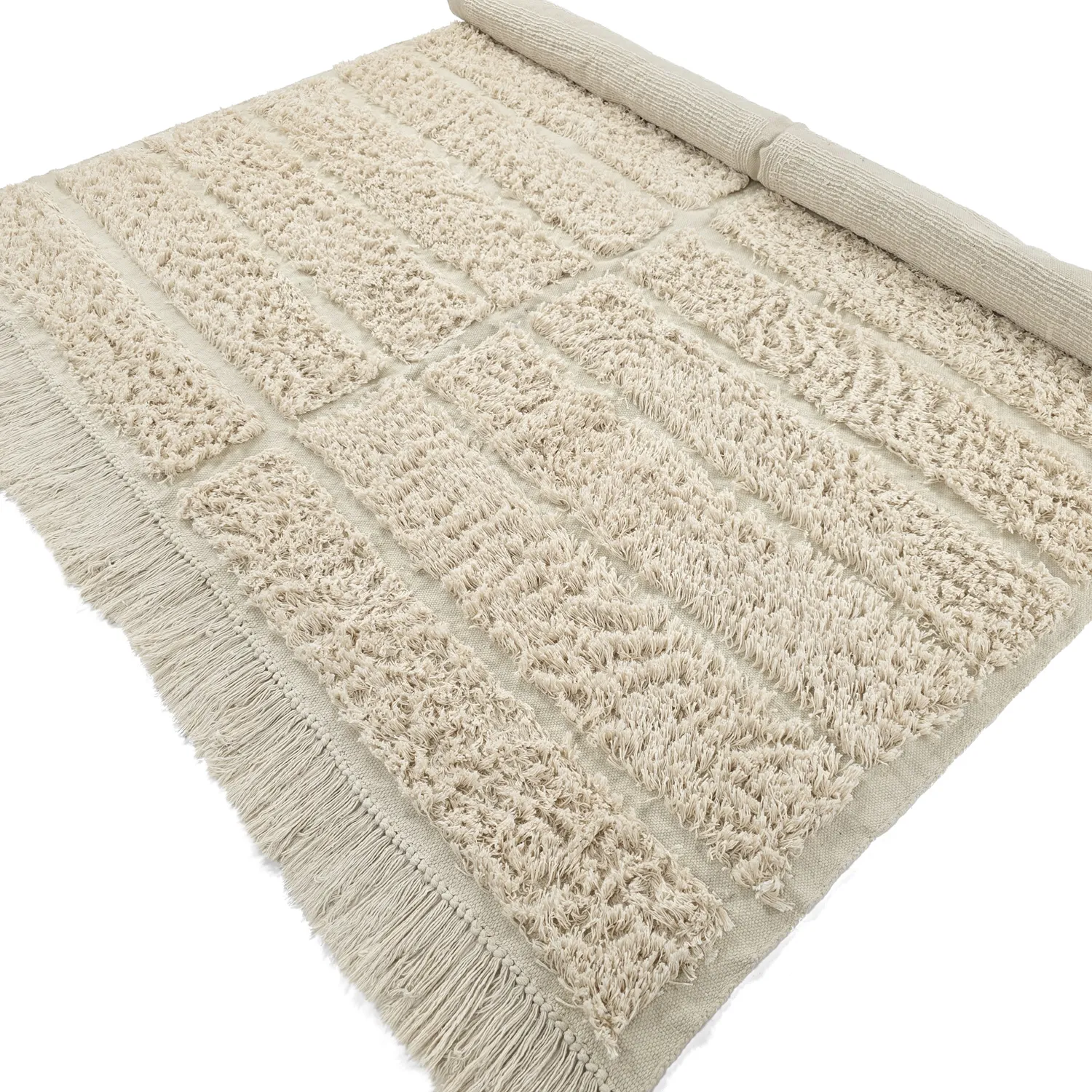 Ryamattor - Ikara Natural Cotton Shaggy (creme)
