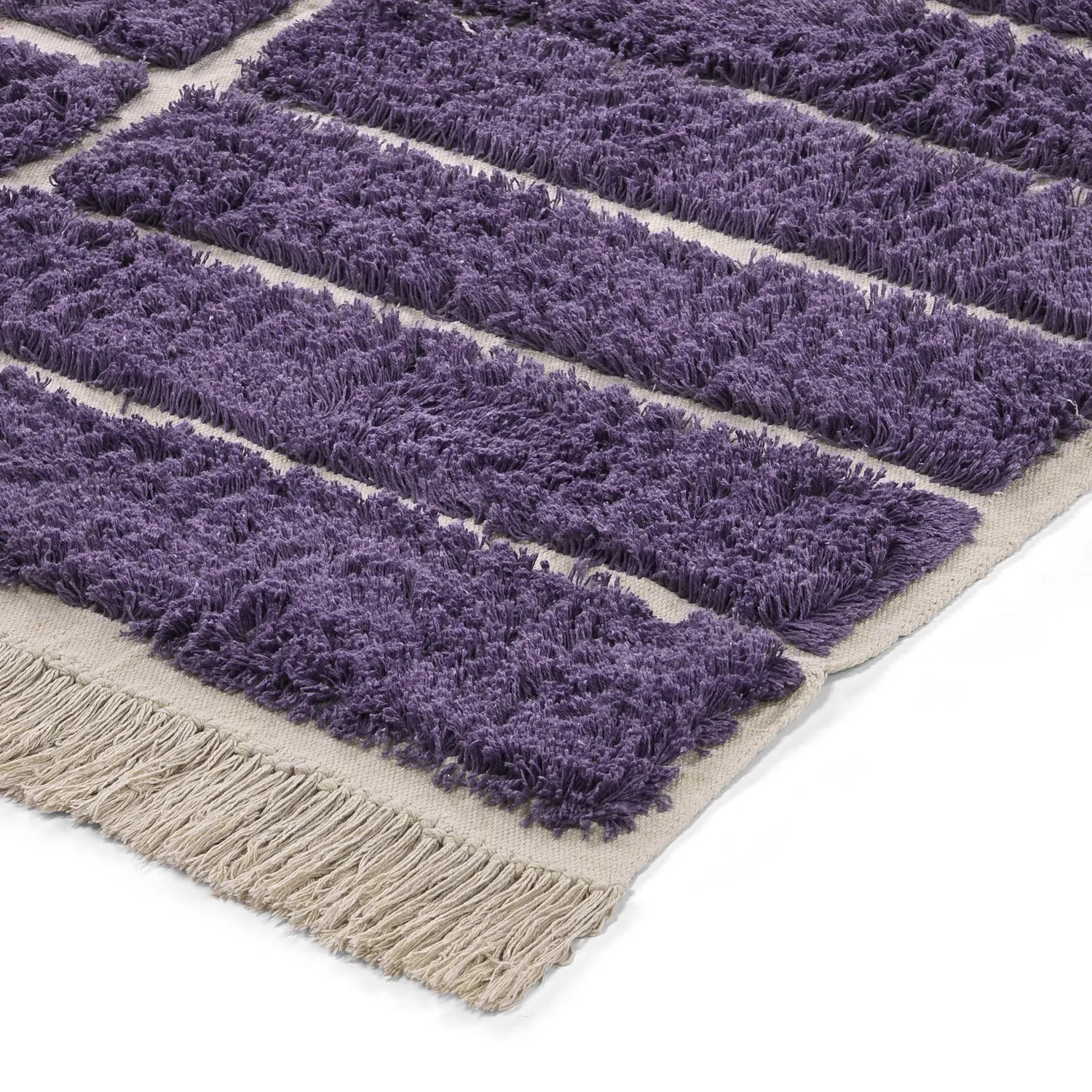 Ryamattor - Ikara Natural Cotton Shaggy (lila)