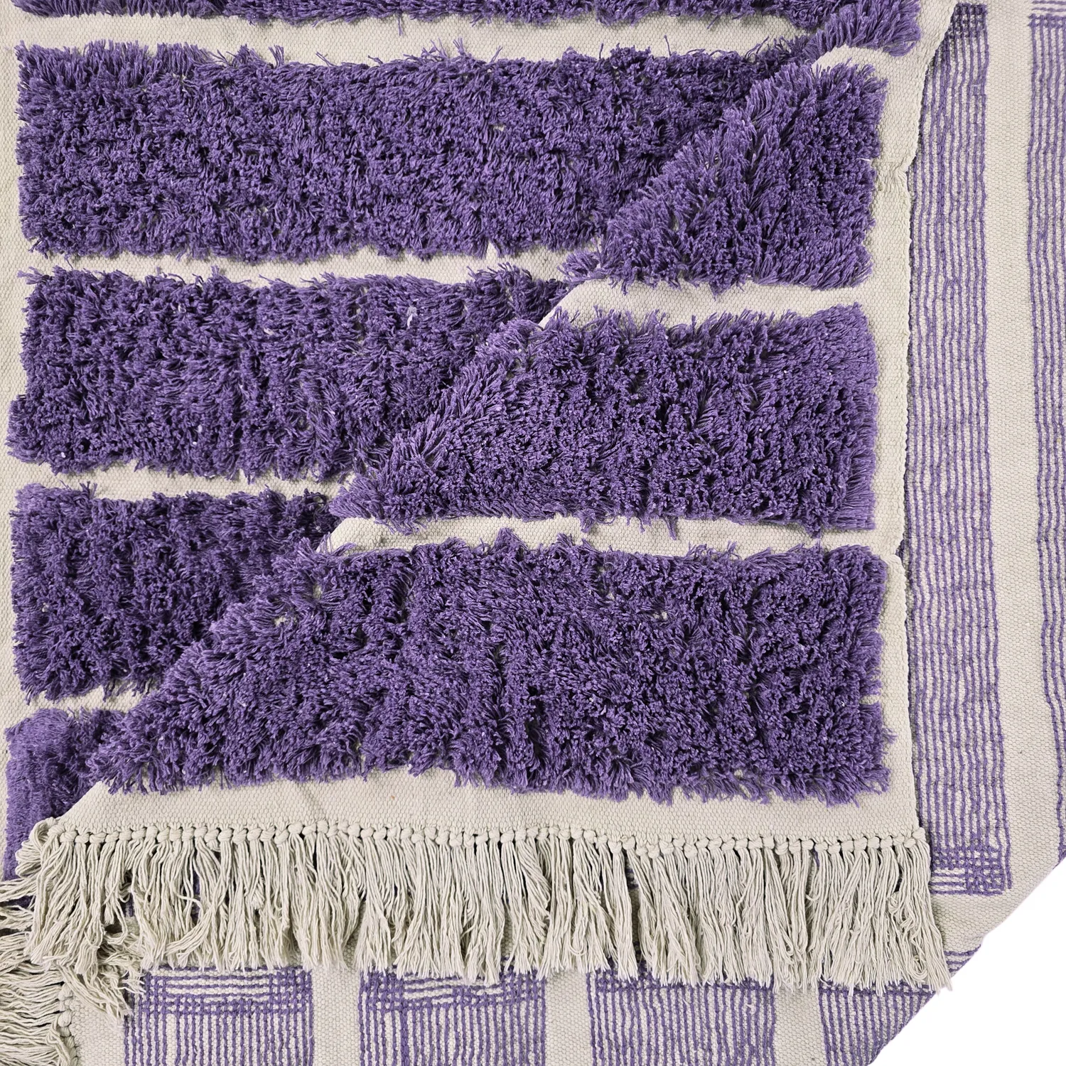 Ryamattor - Ikara Natural Cotton Shaggy (lila)