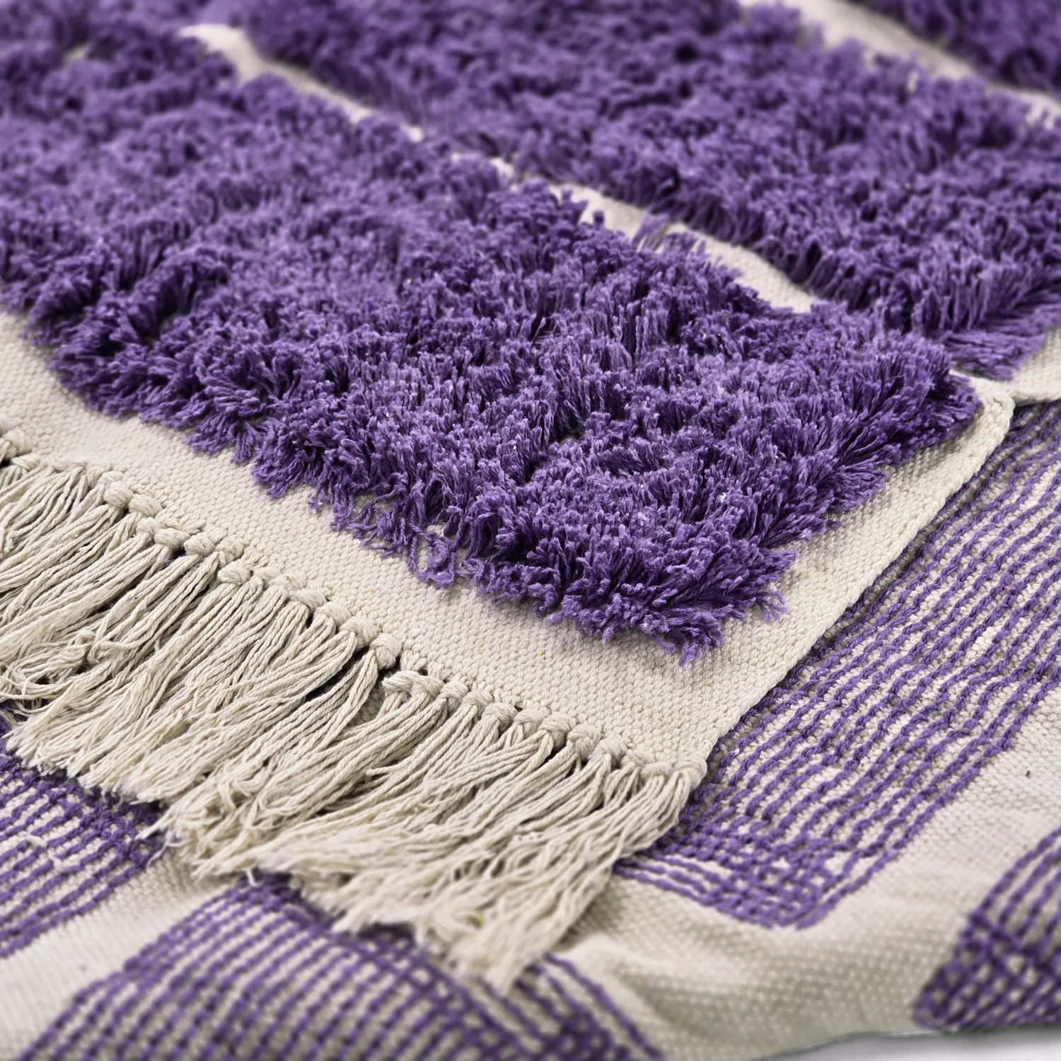 Ryamattor - Ikara Natural Cotton Shaggy (lila)