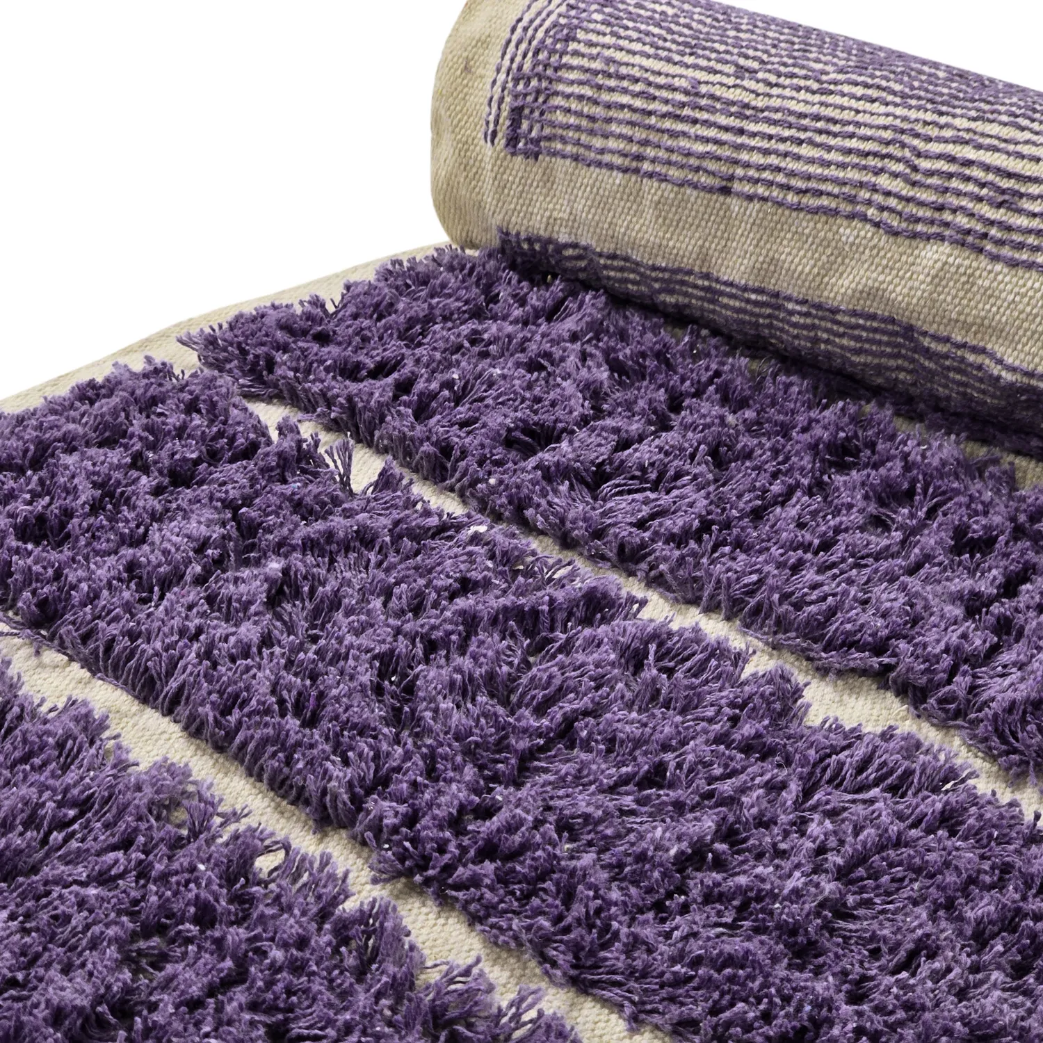Ryamattor - Ikara Natural Cotton Shaggy (lila)