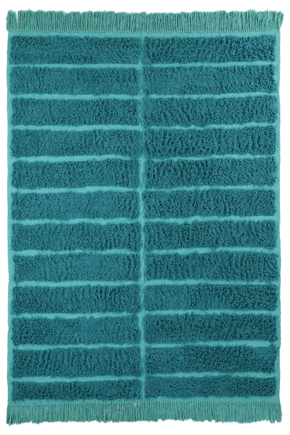 Ryamattor - Ikara Natural Cotton Shaggy (turkos)