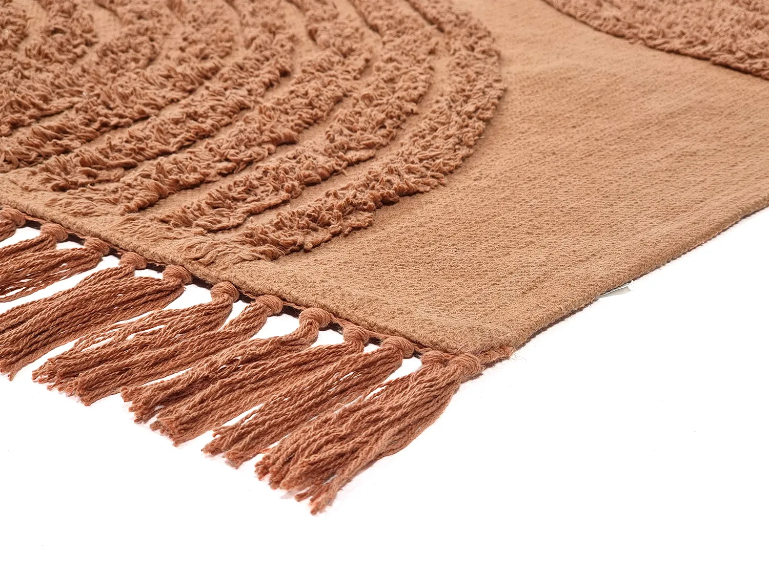 Ryamattor - Jovie Natural Cotton Shaggy (terracotta)