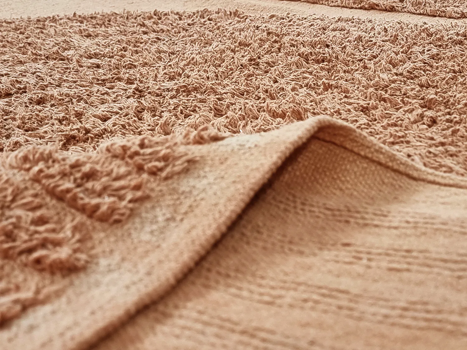 Ryamattor - Jovie Natural Cotton Shaggy (terracotta)