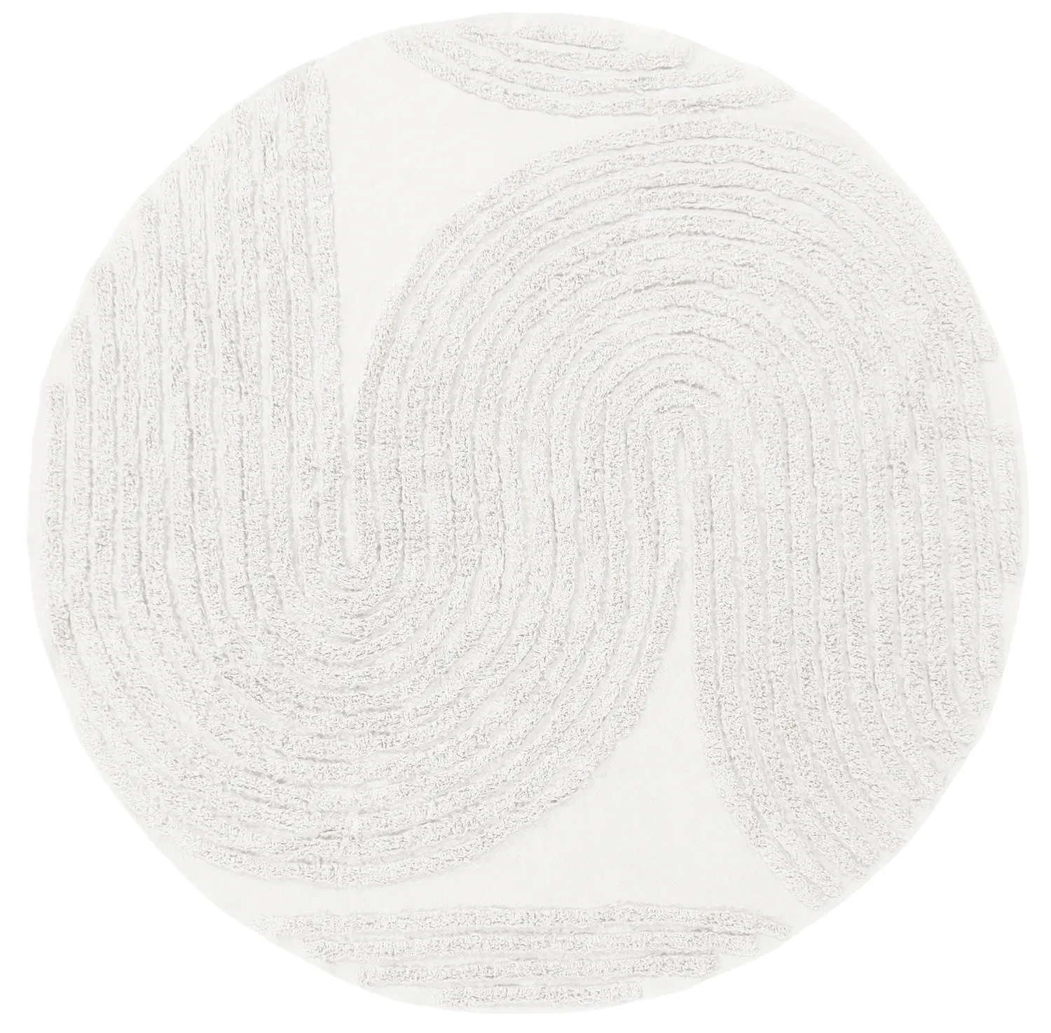Rund matta - Jovie Natural Cotton Shaggy (offwhite)