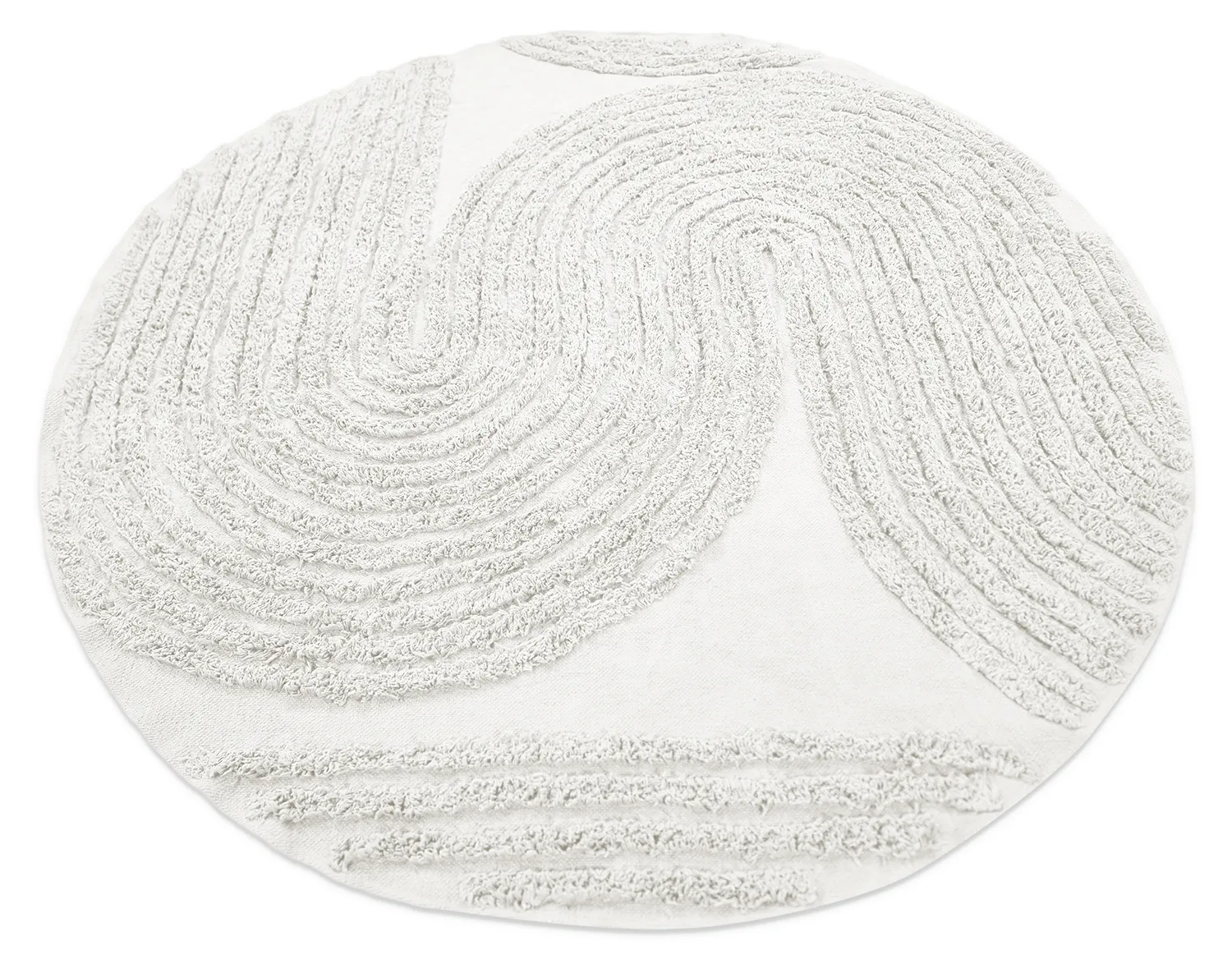 Rund matta - Jovie Natural Cotton Shaggy (offwhite)