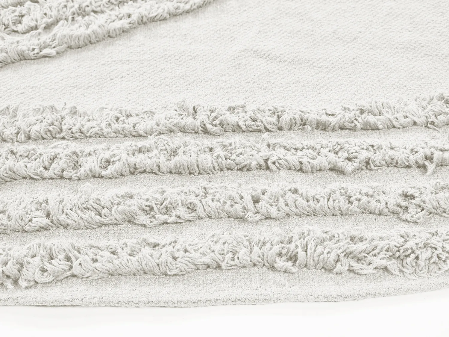 Rund matta - Jovie Natural Cotton Shaggy (offwhite)