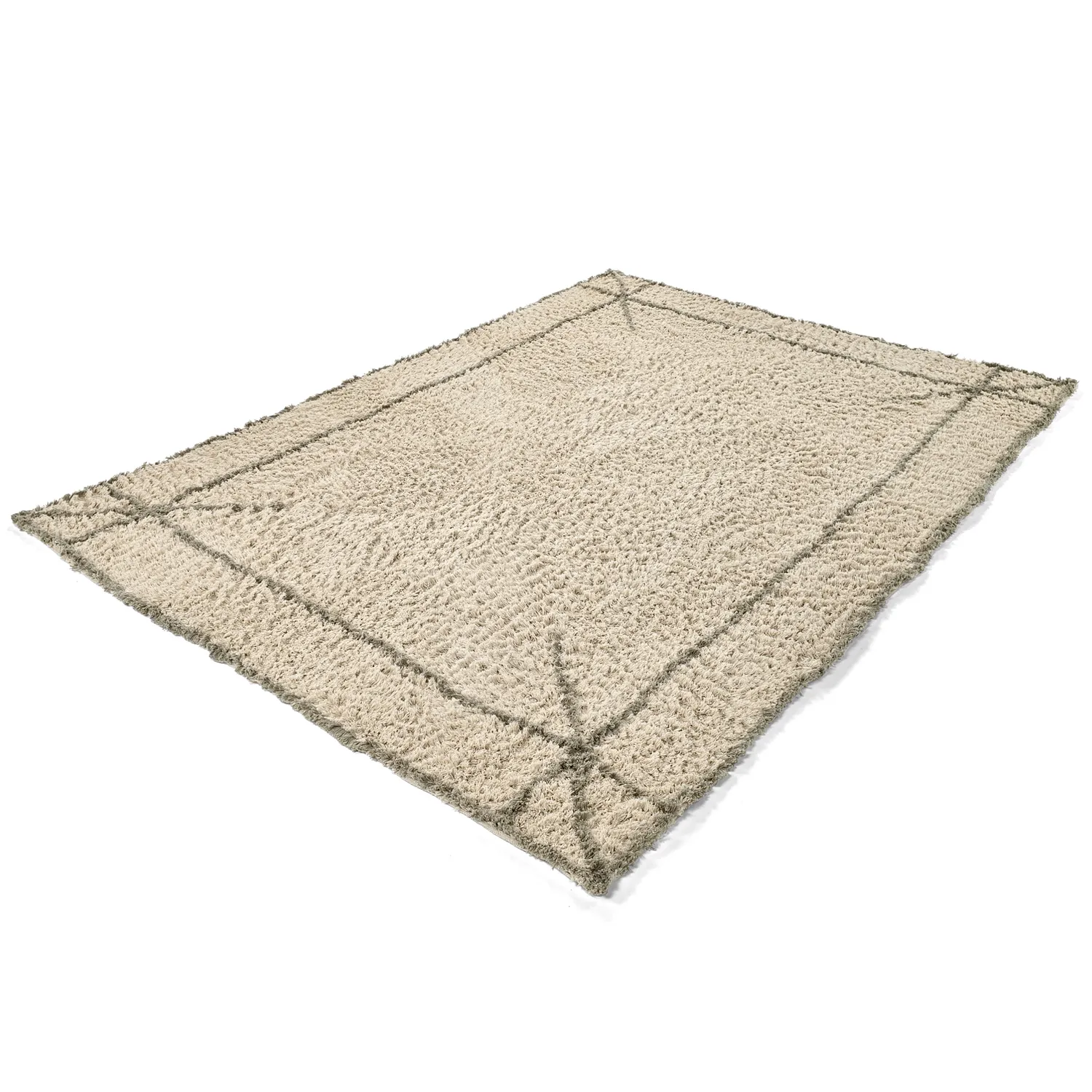 Ryamattor - Kairi Natural Cotton Shaggy (beige/taupe)