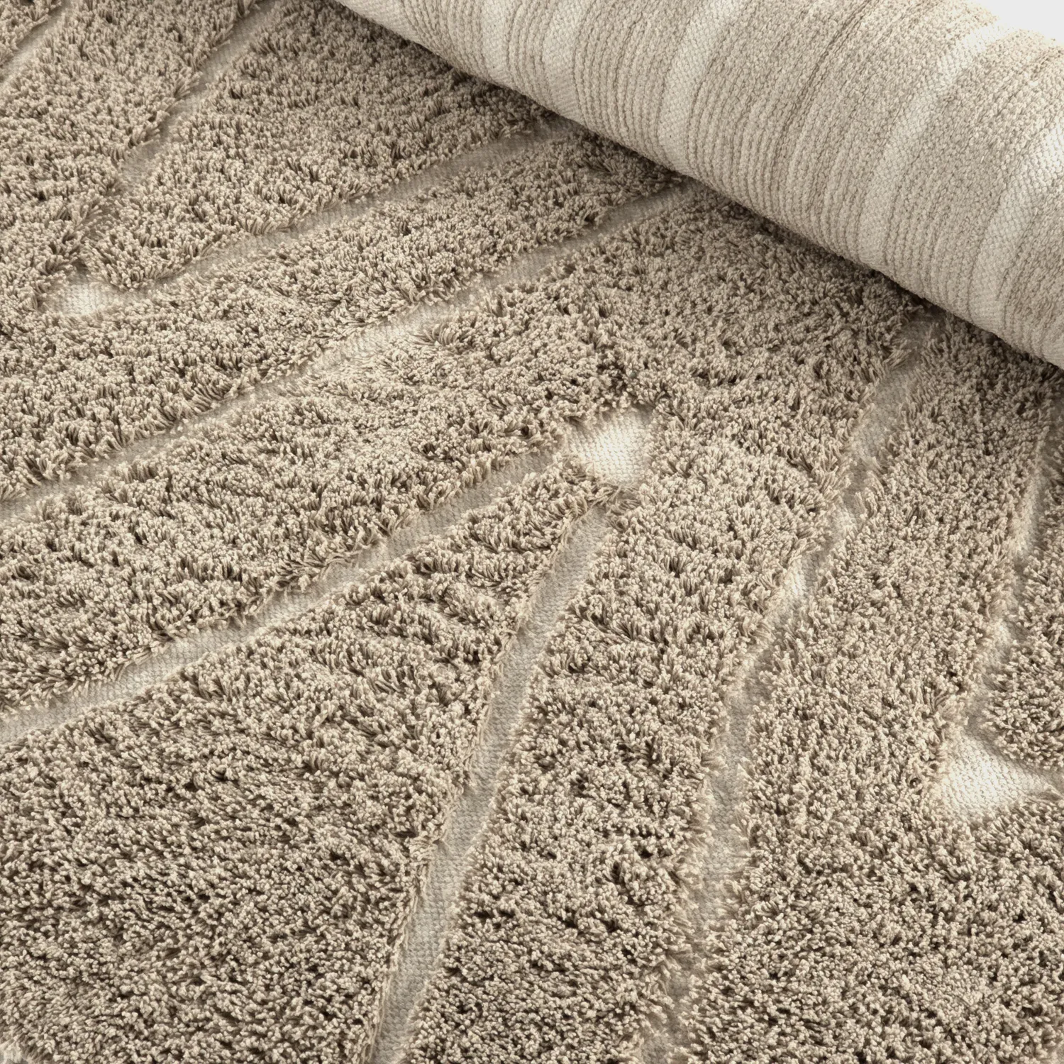 Ryamattor - Kindon Natural Cotton Shaggy (beige/vit)