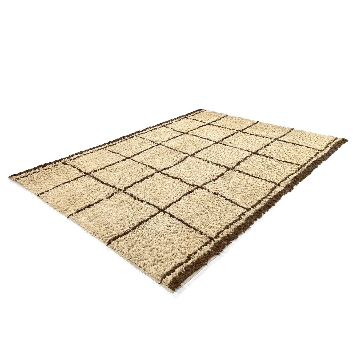 Ryamattor - Lana Natural Cotton Shaggy (beige/brun)
