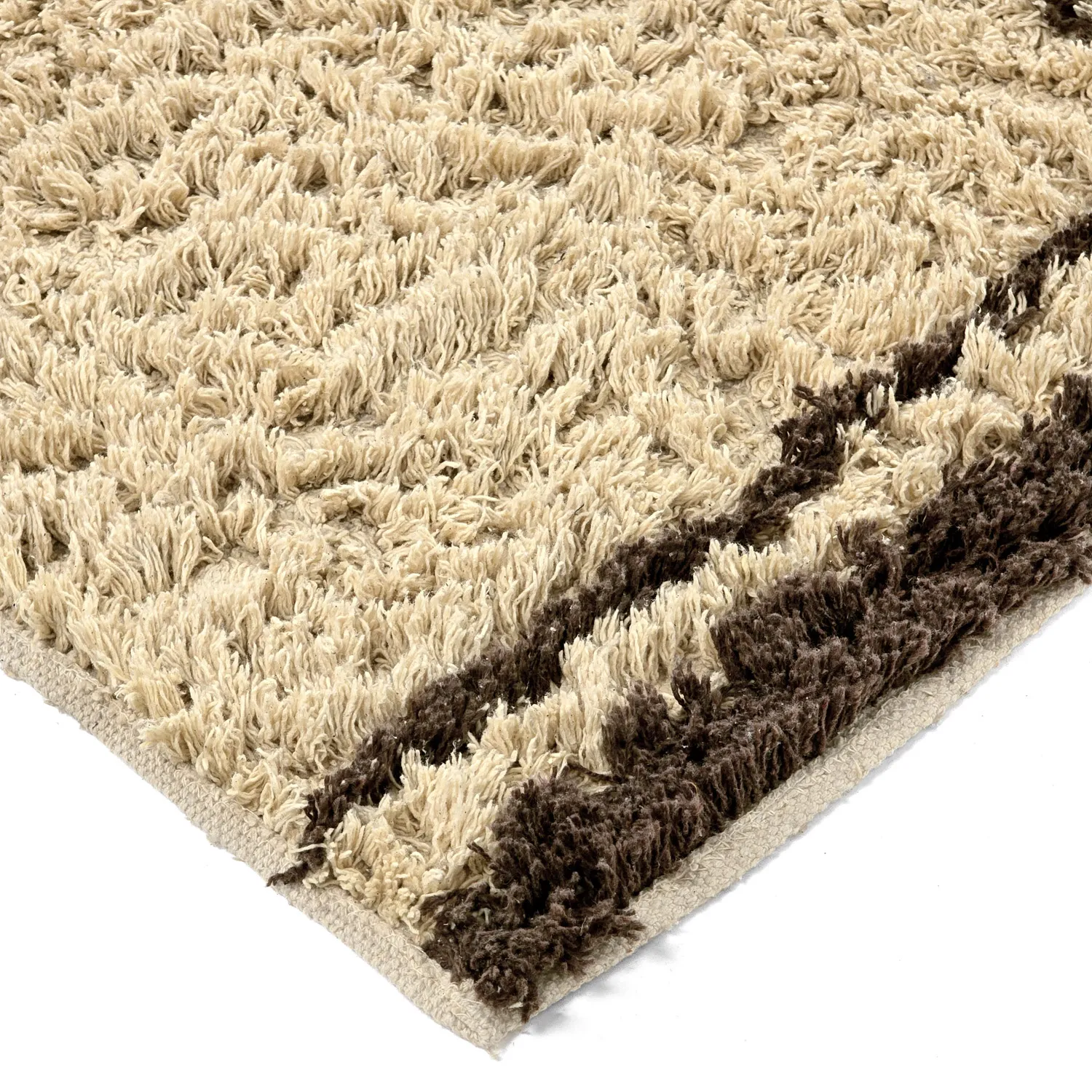 Ryamattor - Lana Natural Cotton Shaggy (beige/brun)