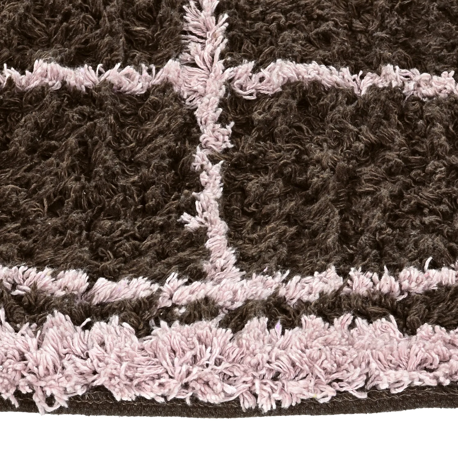 Rund Matta - Lana Natural Cotton Shaggy (brun)